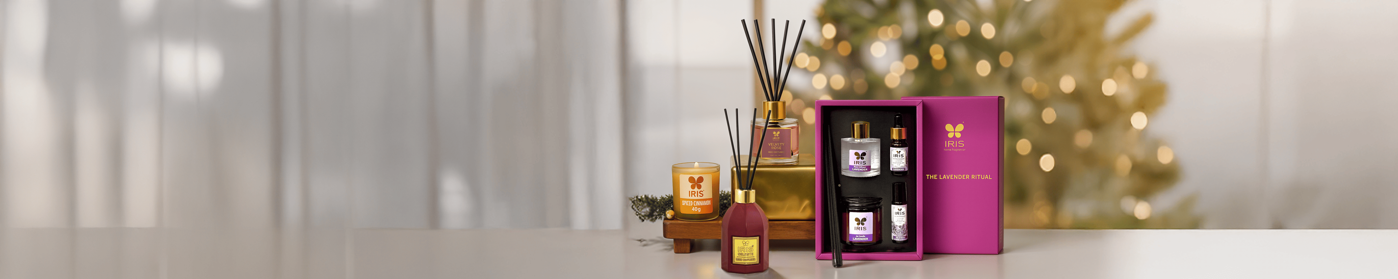 Luxury Christmas gift hampers with festive fragrances