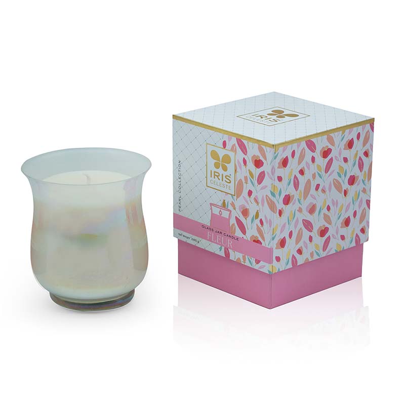 IRIS Celeste Hurricane Glass Jar Candle Large – Fleur