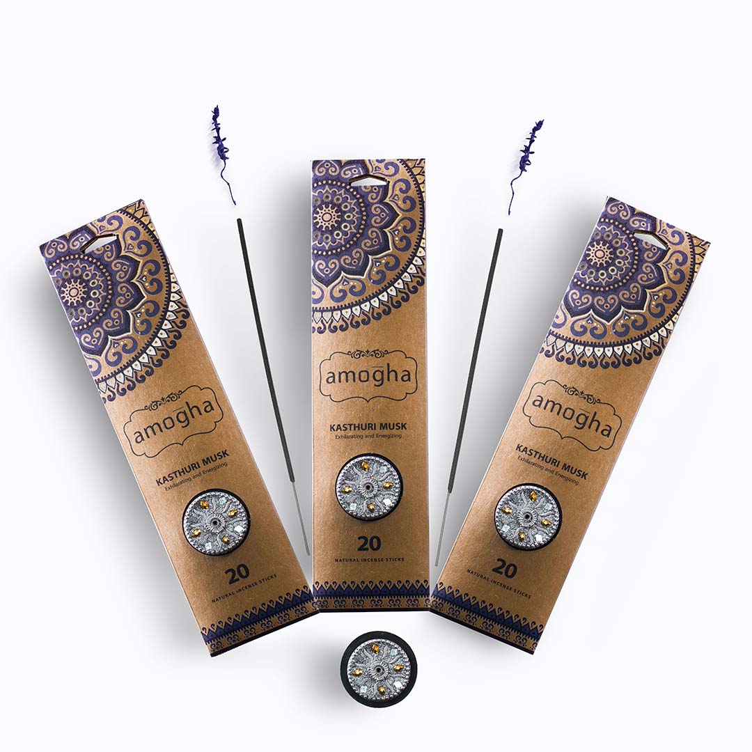 Amogha Kasthuri Musk Incense Sticks - Set of 3