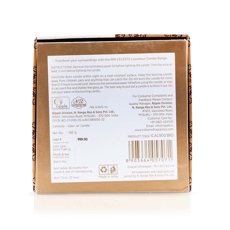 IRIS Celeste Jar candle – Black Oudh