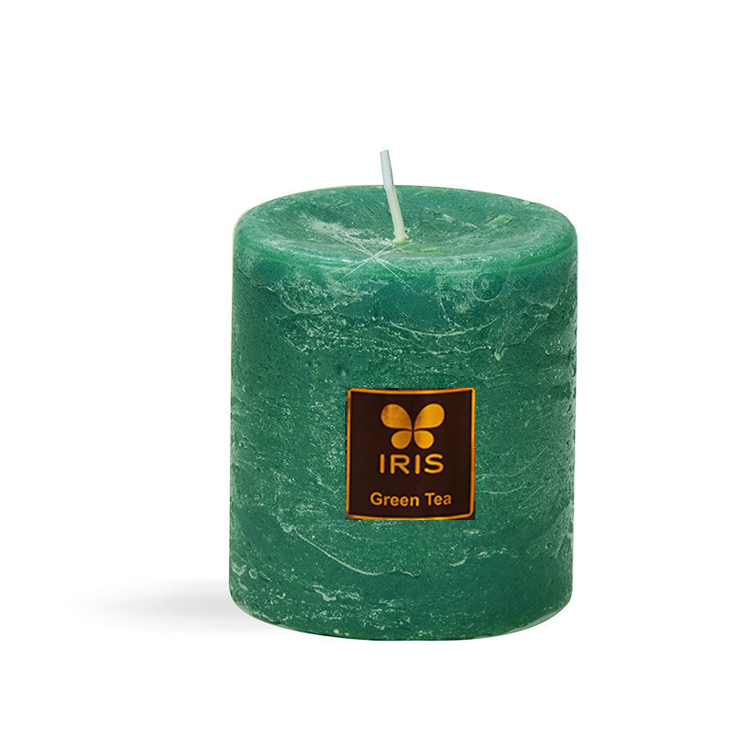 IRIS Green Tea Aromatic Pillar Candle