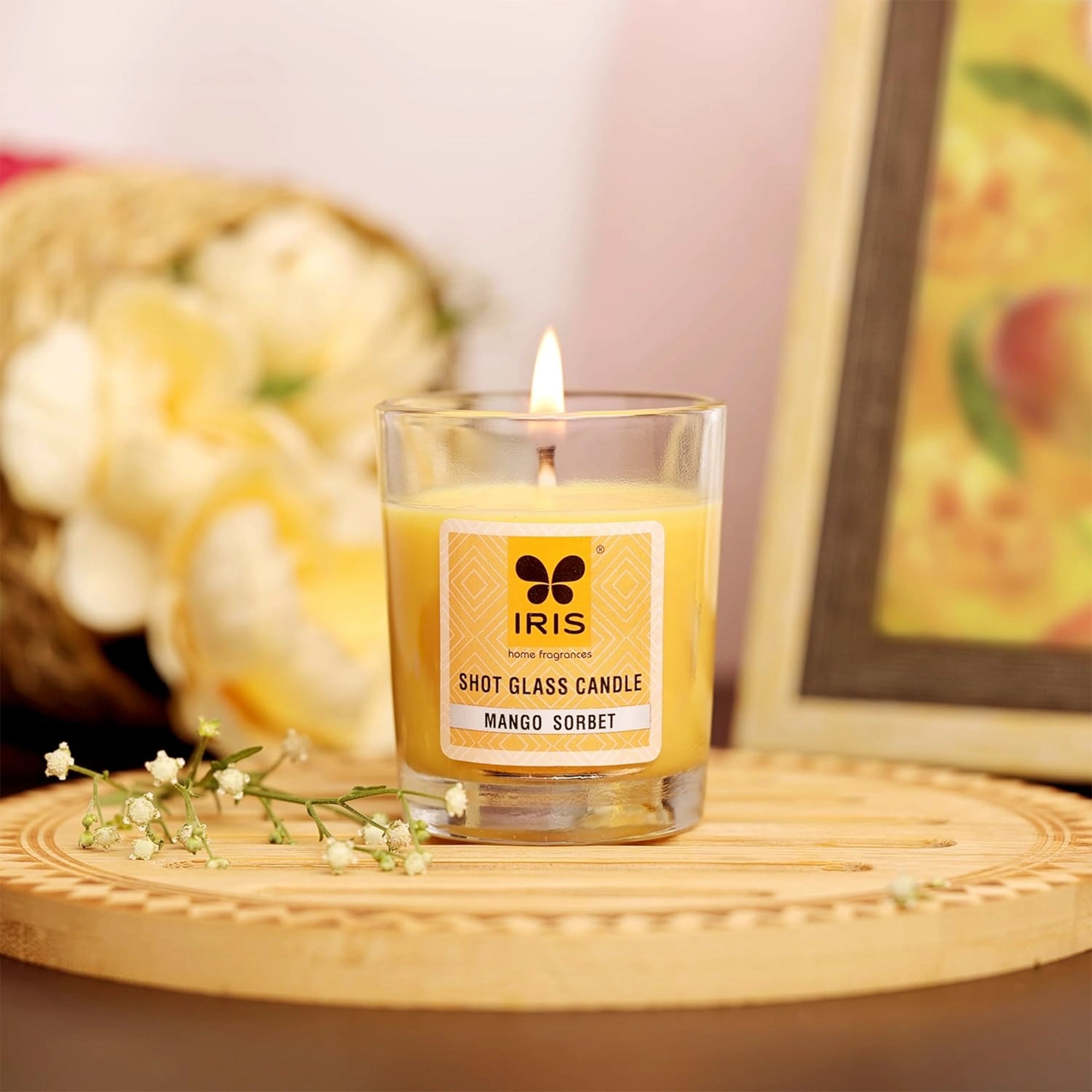 IRIS Shot Glass Candle - Mango Sorbet