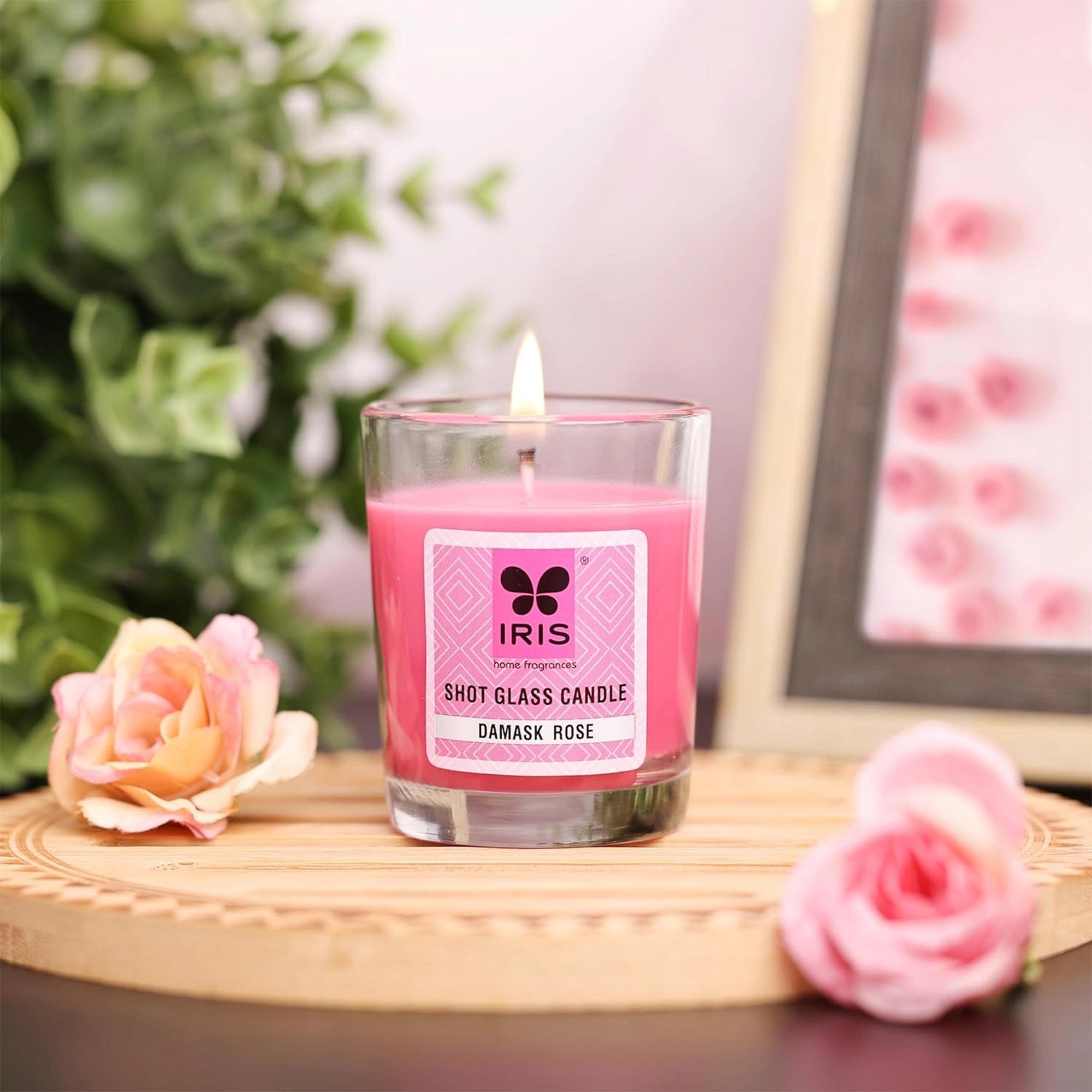 IRIS Shot Glass Candle - Damask Rose