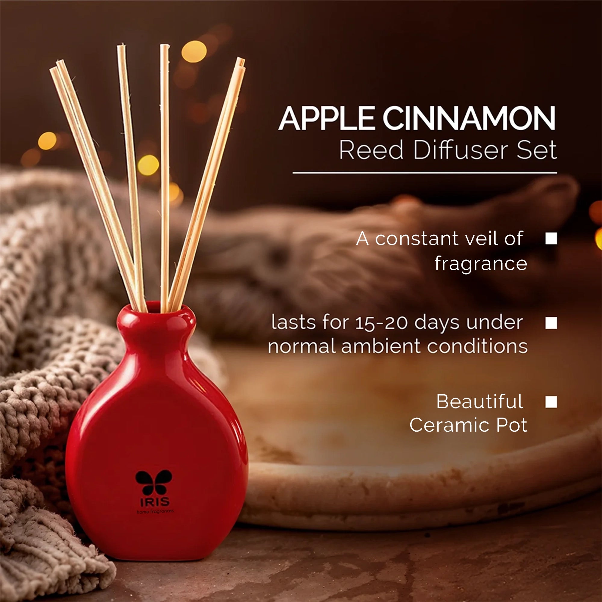 IRIS Apple Cinnamon Reed Diffuser Set 194