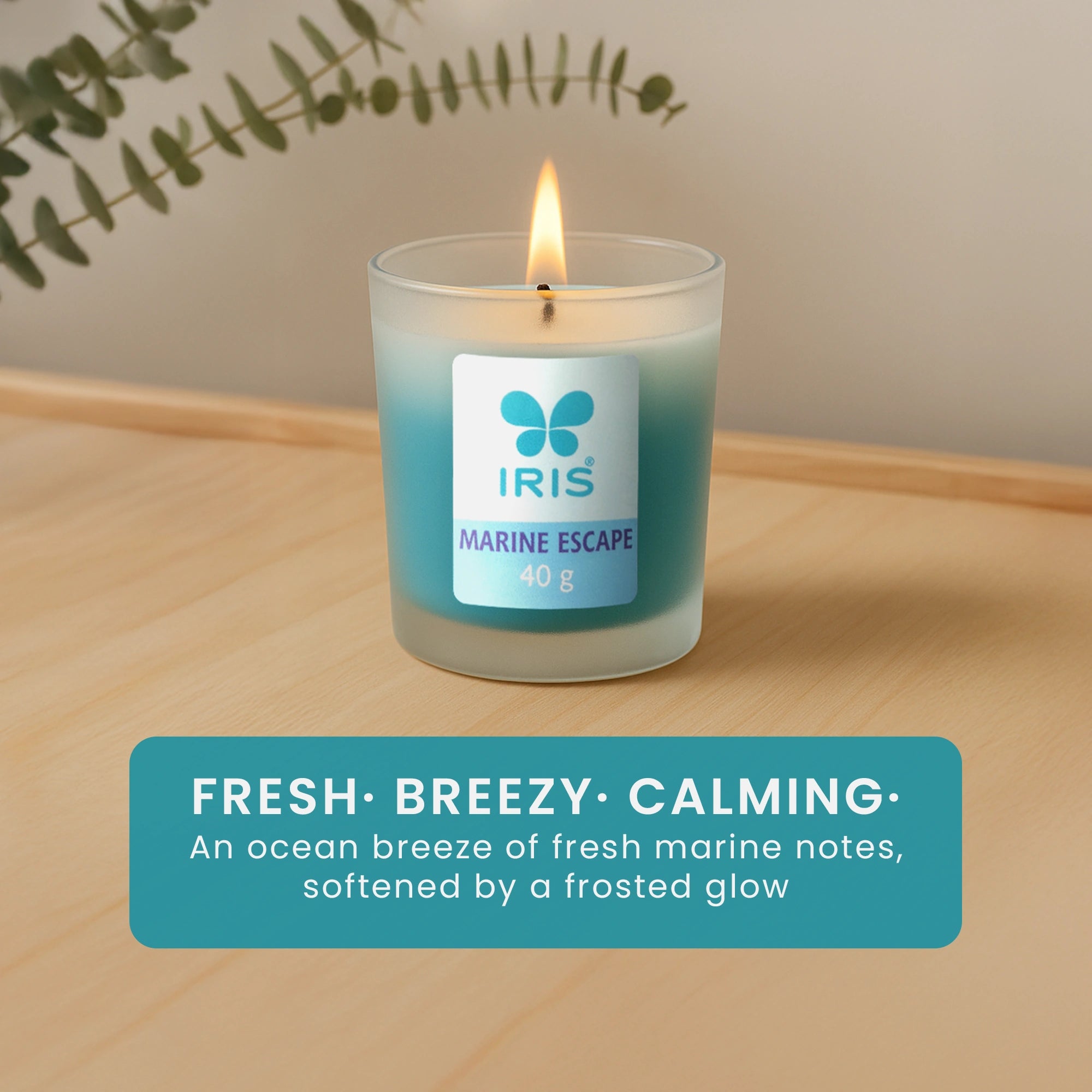 IRIS Marine Escape Frosted Shot glass scented Candle