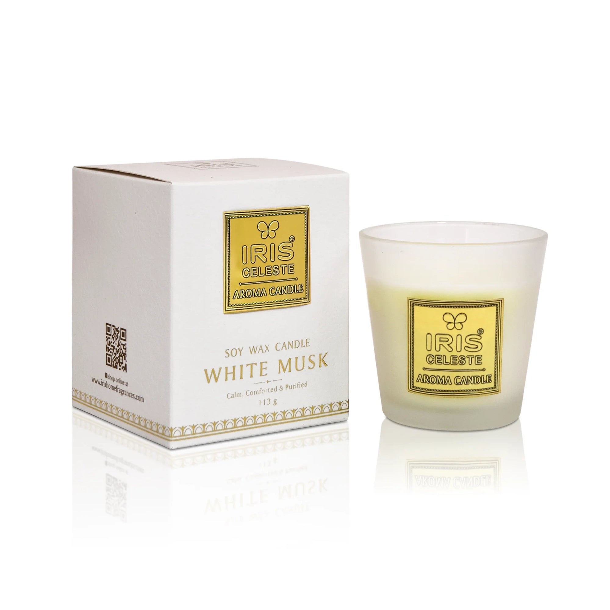 IRIS Celeste Soy Wax Aroma Candle - White Musk