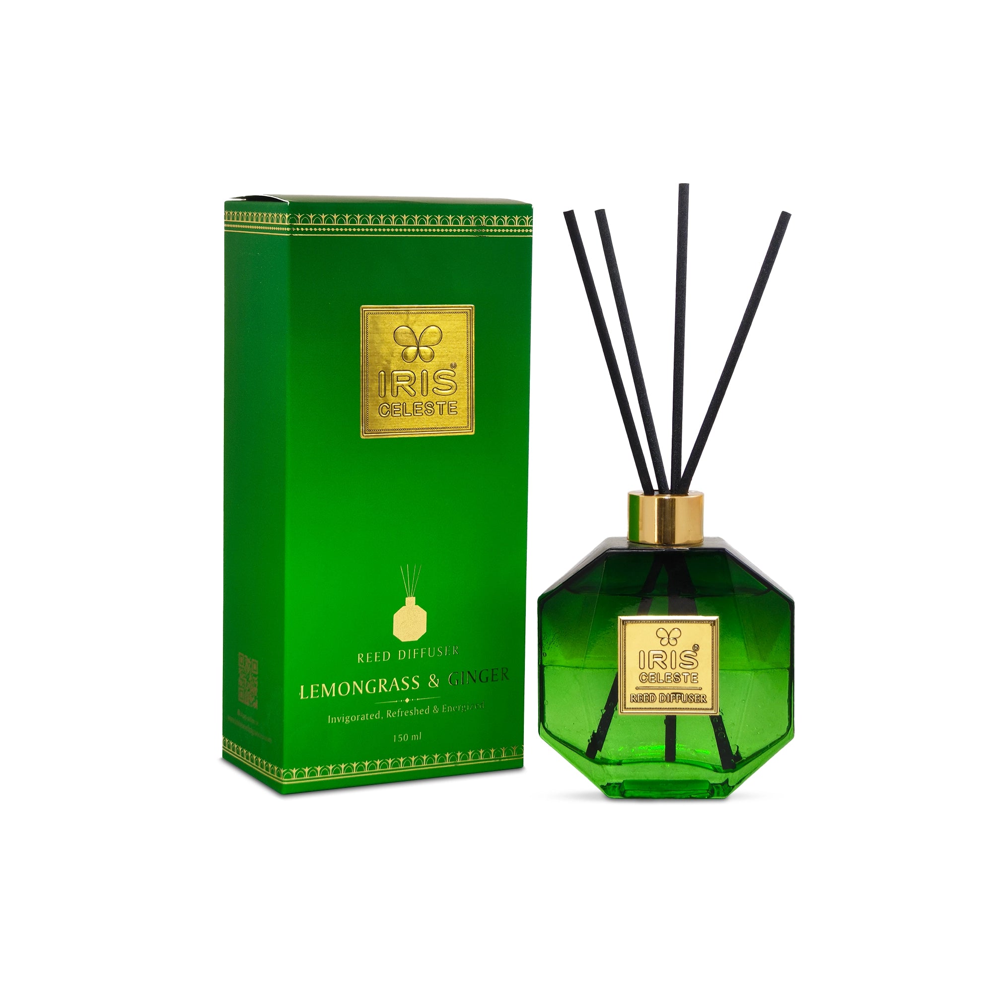 IRIS Celeste Lemon grass & Ginger Reed Diffuser Set