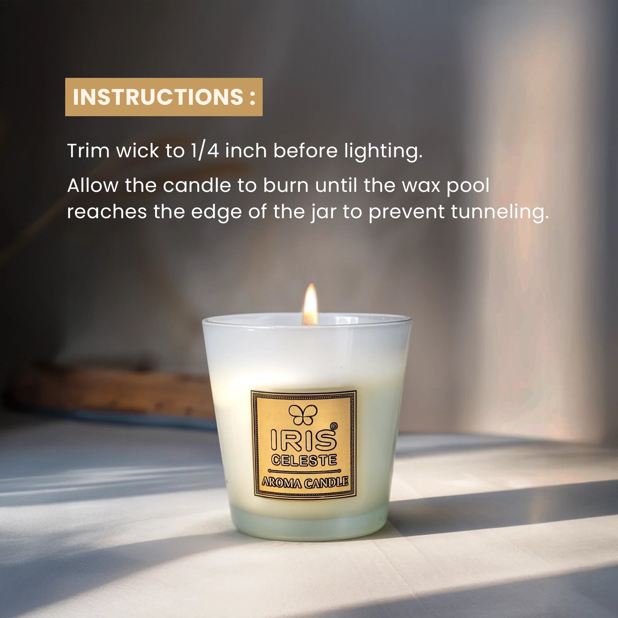IRIS Celeste Soy Wax Aroma Candle - White Musk
