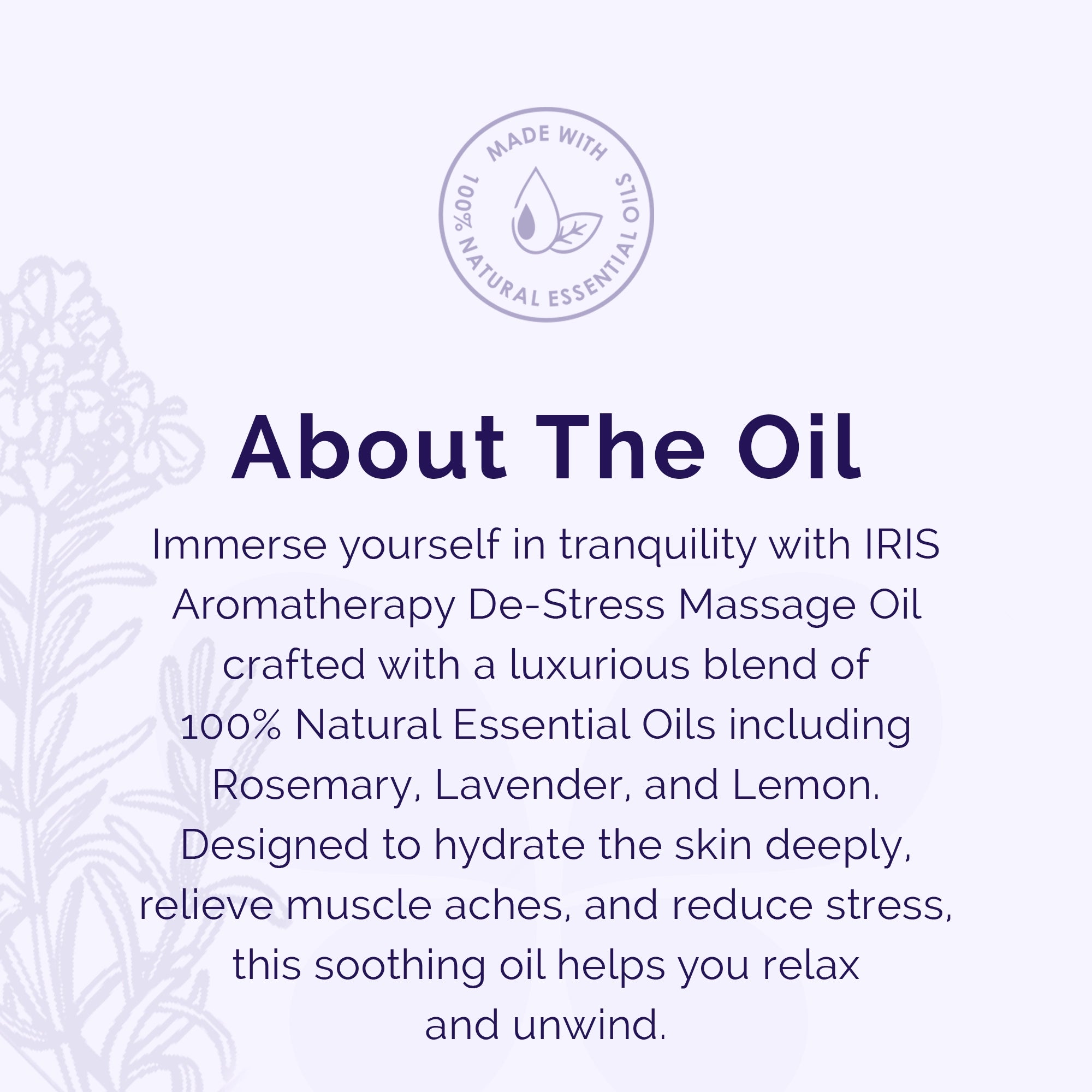 IRIS Aromatherapy De-Stress Massage Oil
