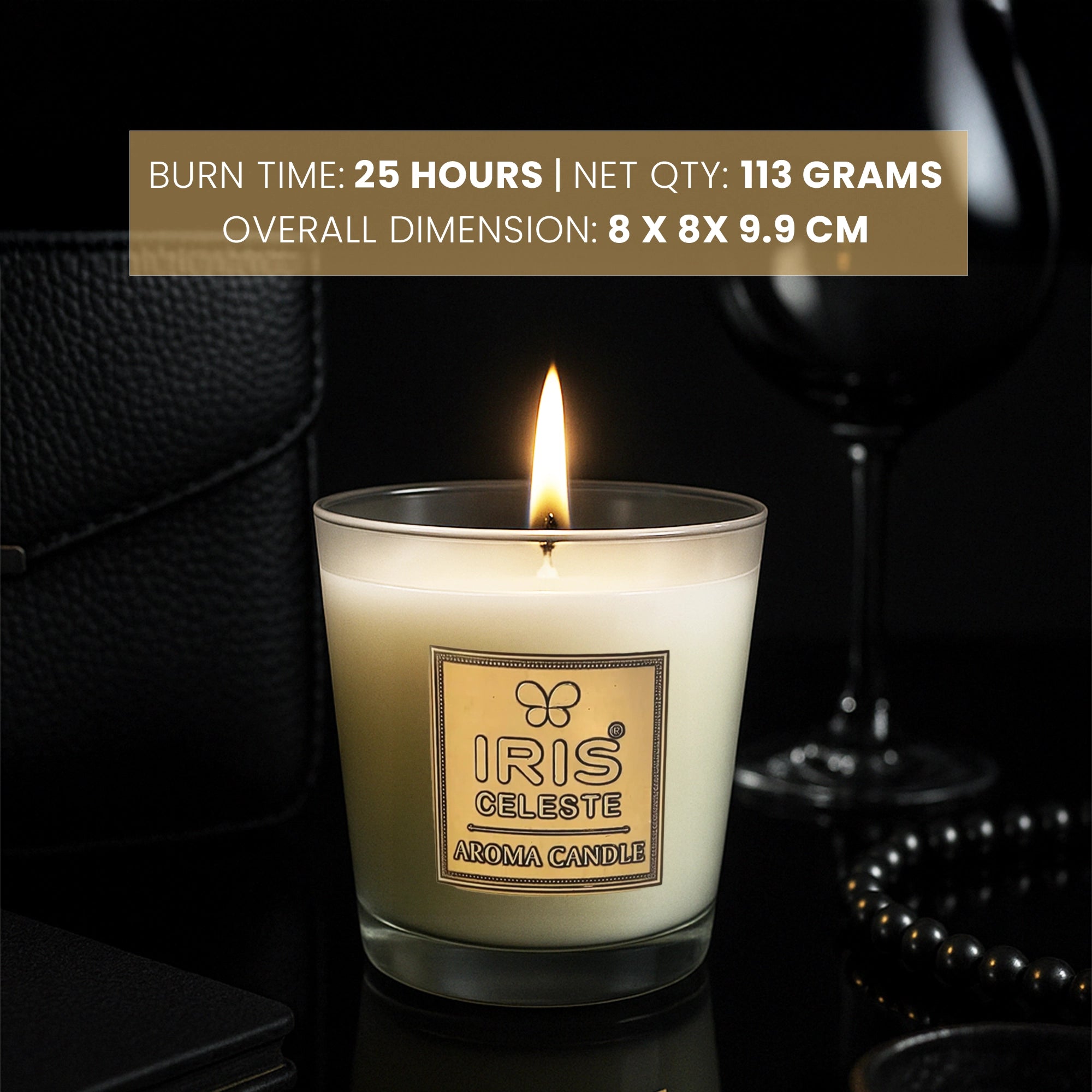 IRIS Celeste Soy Wax Aroma Candle - White Musk
