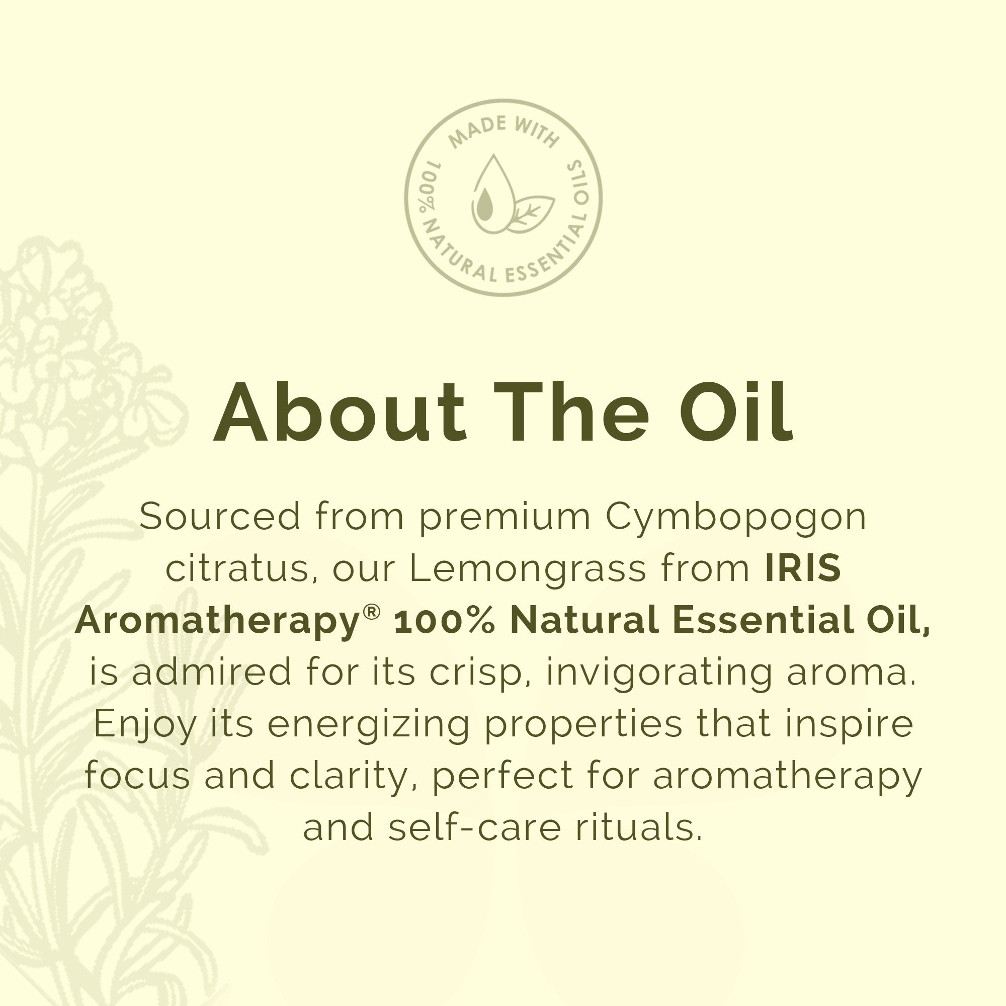 Lemon Grass Essential Oil by IRIS Aromatherapy