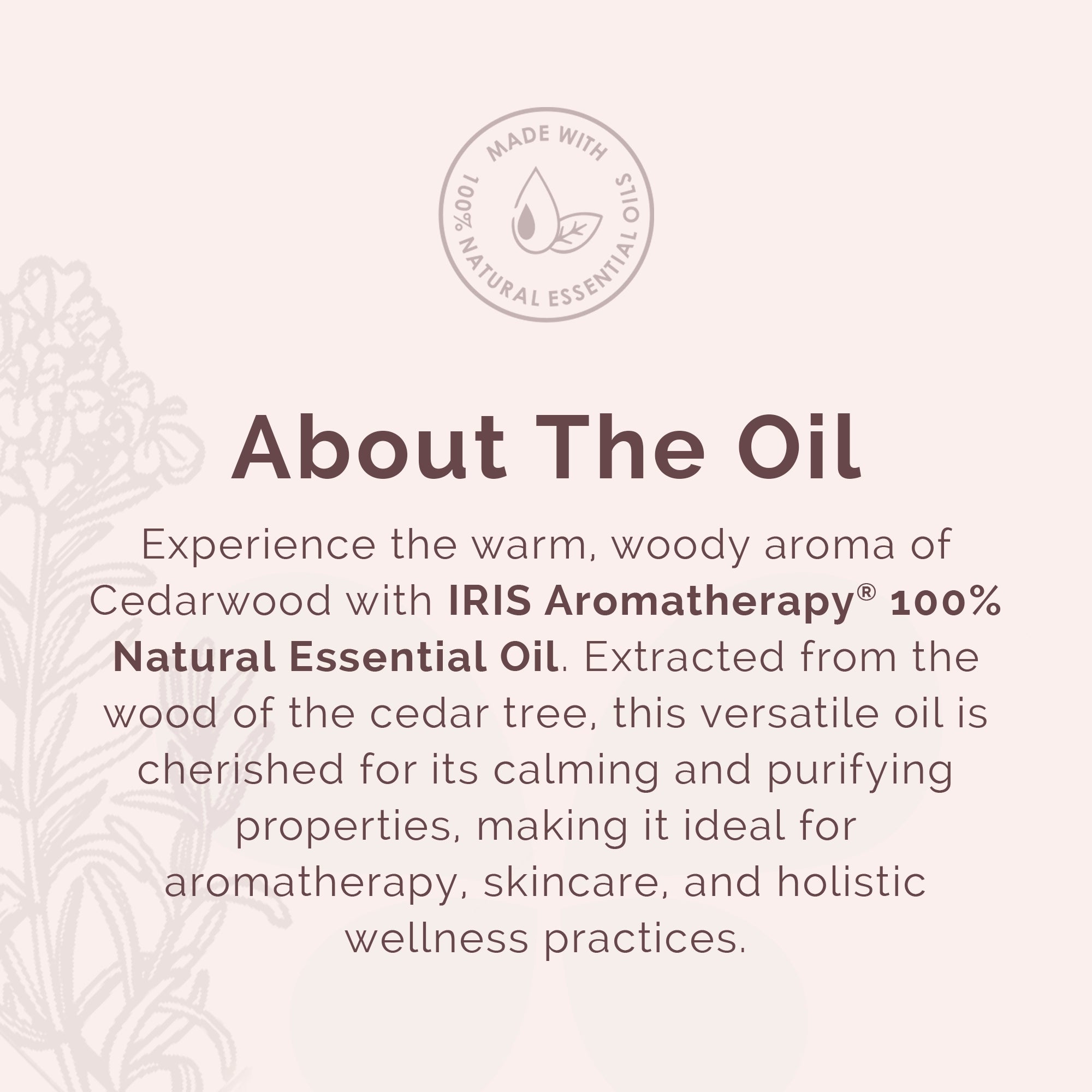 IRIS Aromatherapy Cedarwood Essential Oil