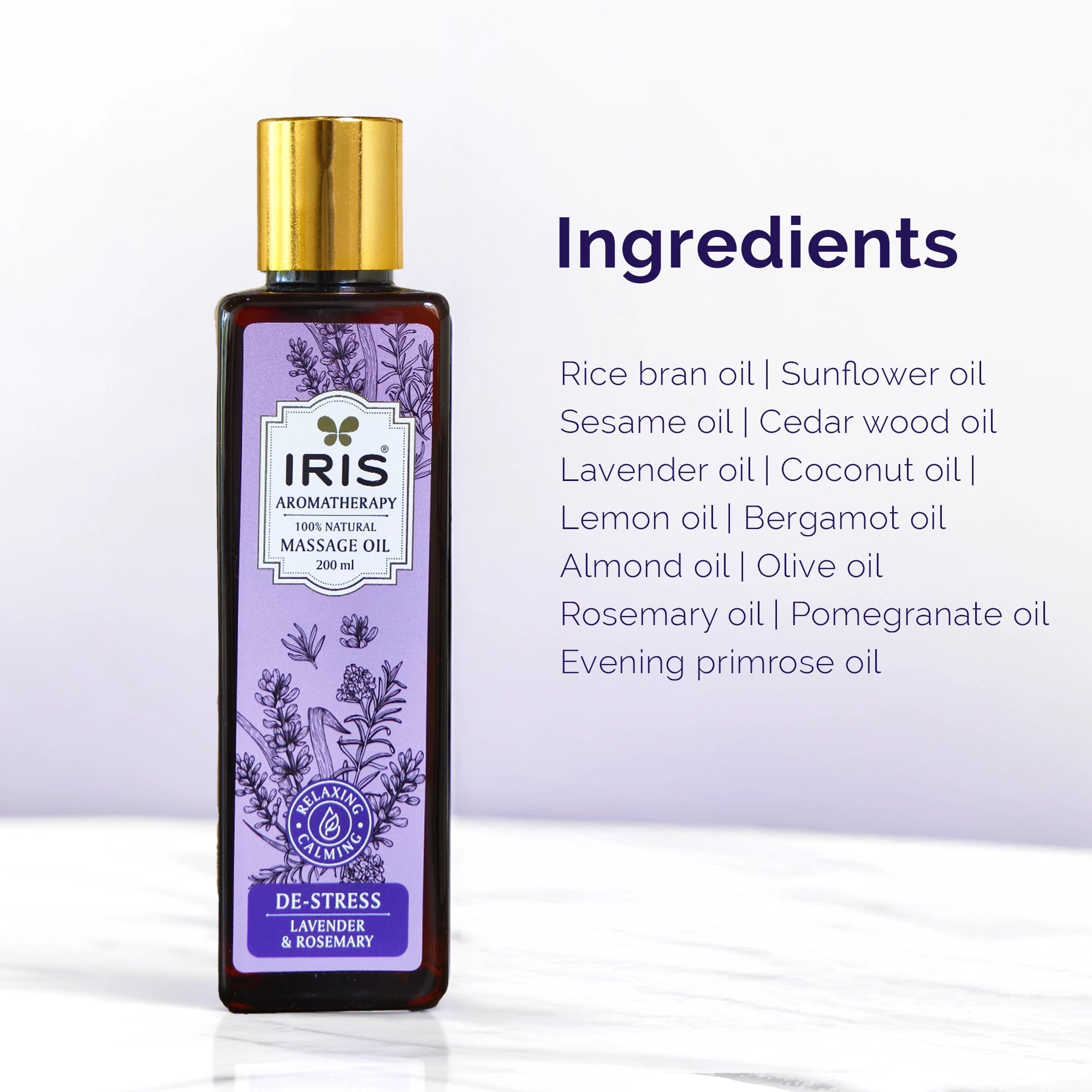IRIS Aromatherapy De-Stress Massage Oil