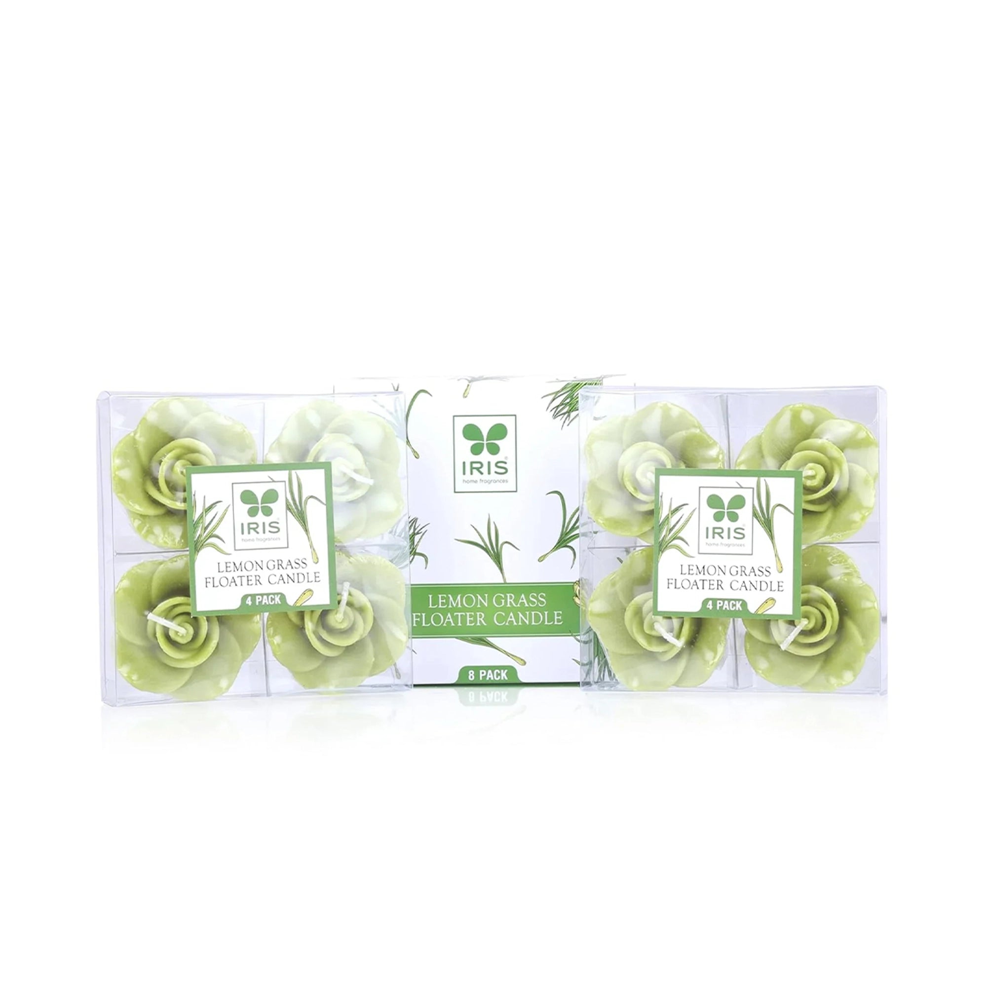 IRIS Lemon Grass Floater Candle Pack of 8