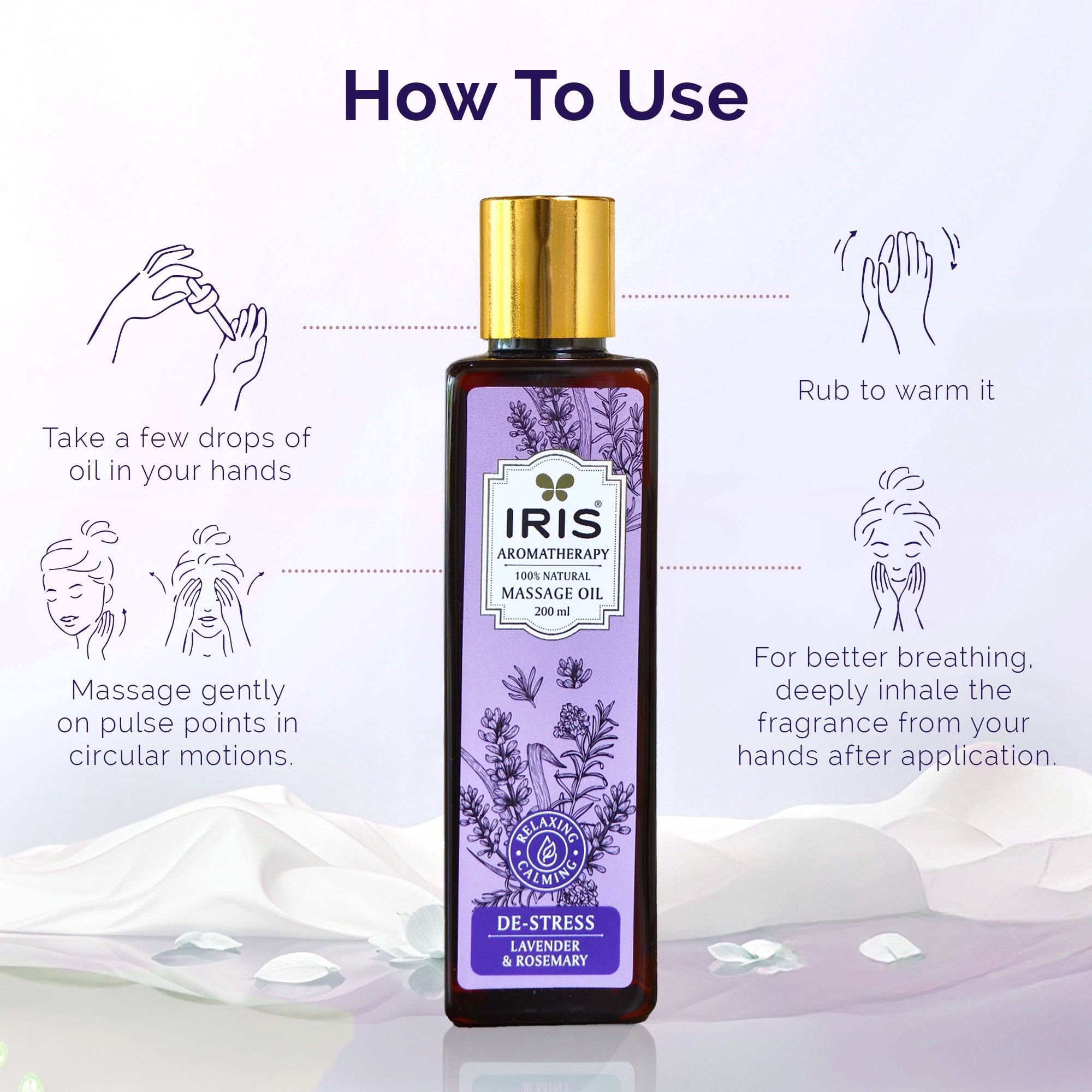 IRIS Aromatherapy De-Stress Massage Oil