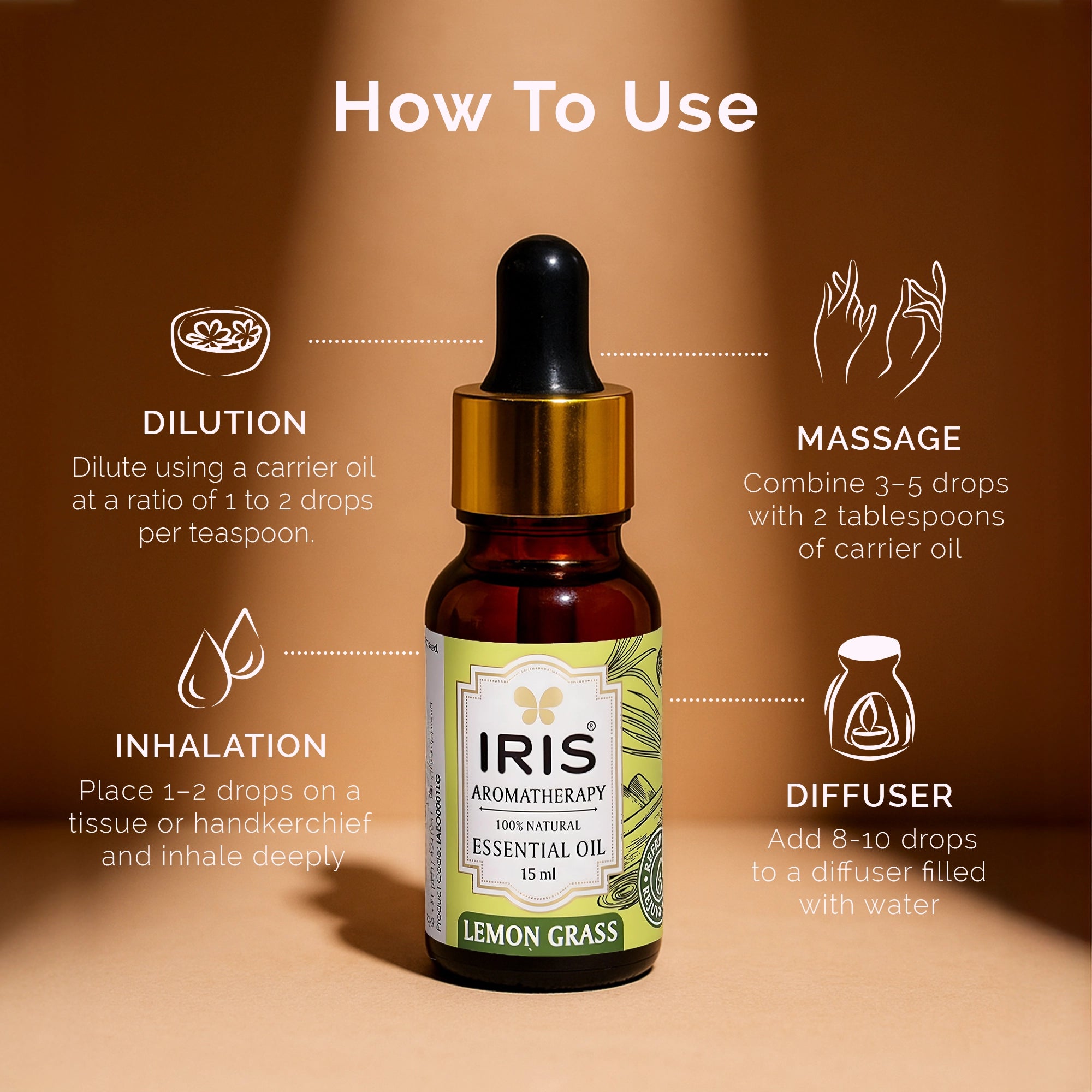 Lemon Grass Essential Oil by IRIS Aromatherapy
