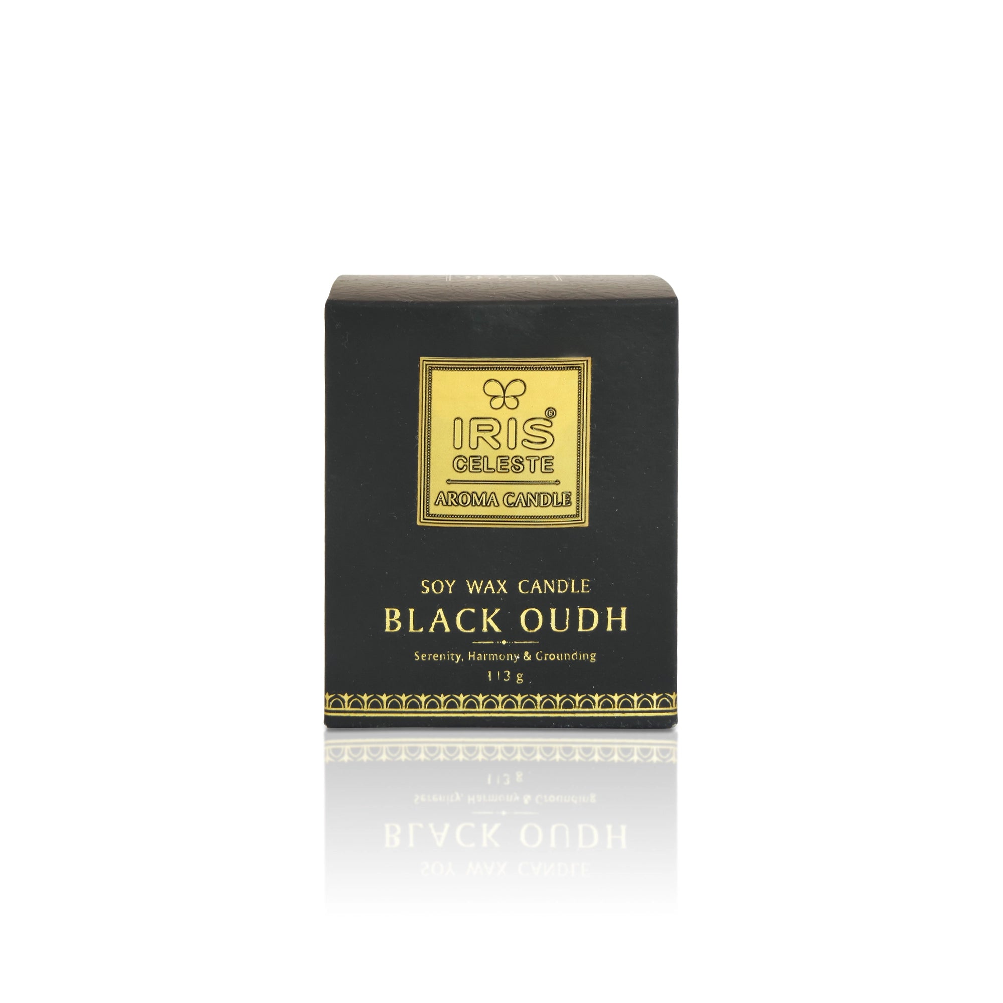 IRIS Celeste Soy Wax Aroma Candle - Black Oudh