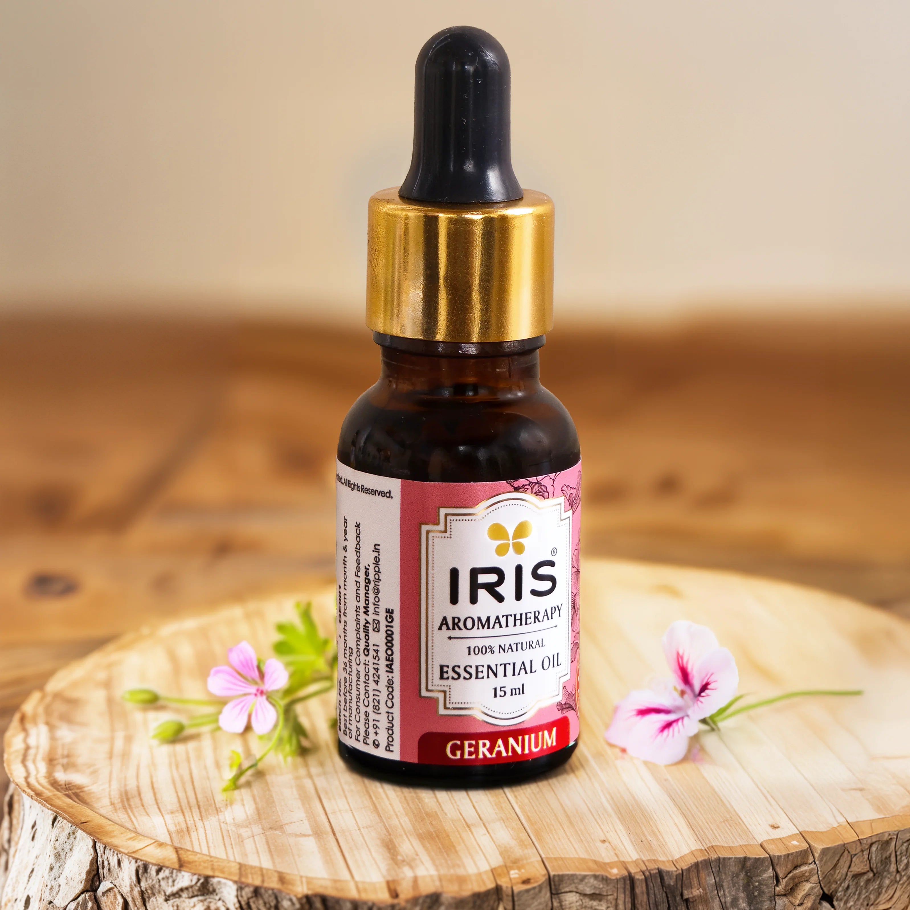 IRIS Aromatherapy Geranium Essential Oil