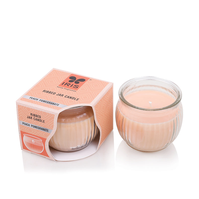 Ribbed Jar candle - Peach Pomegranate