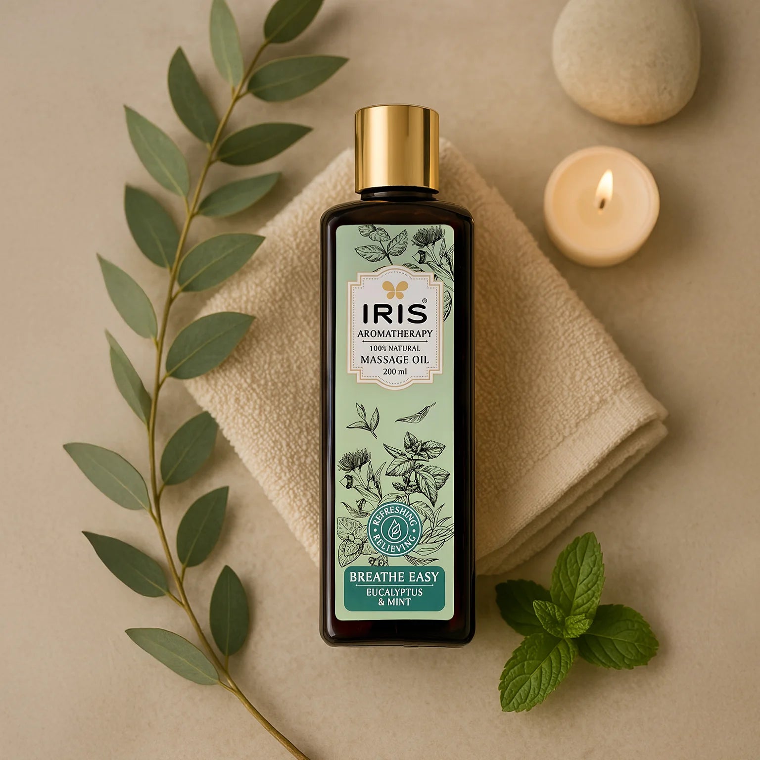 IRIS Aromatherapy Breathe Easy Massage Oil