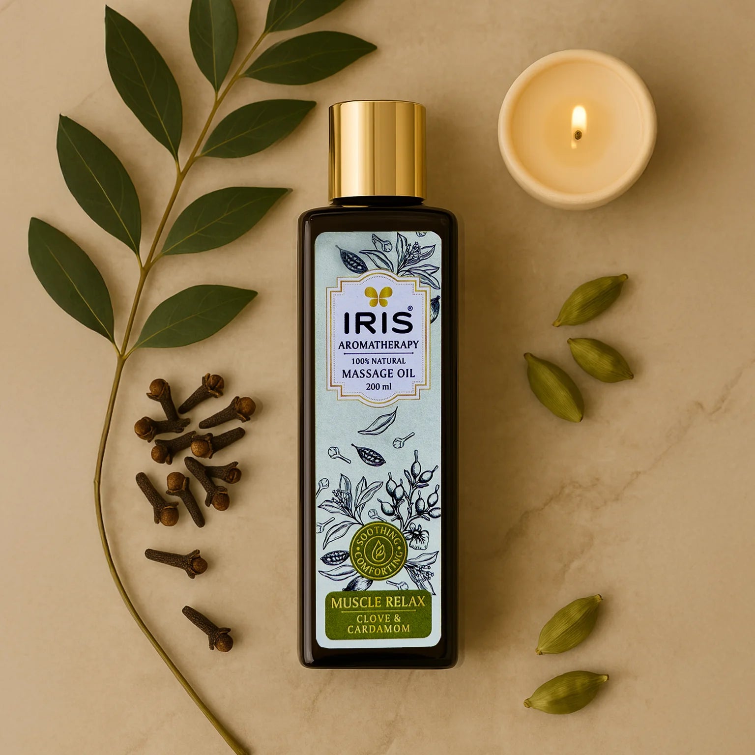 IRIS Aromatherapy Muscle Relaxant Massage Oil