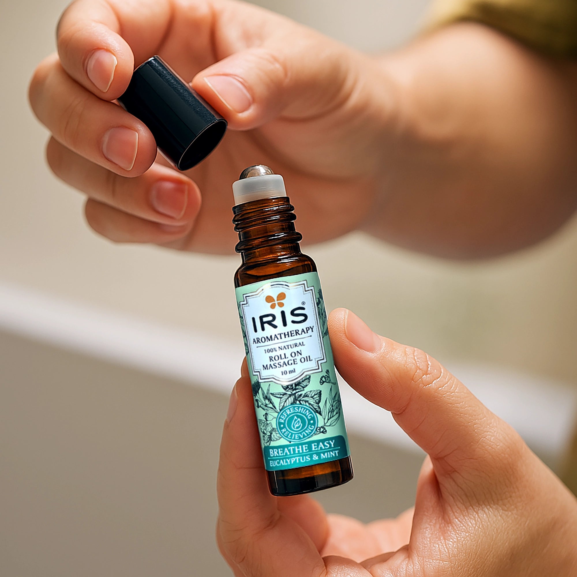 IRIS Aromatherapy Roll On Massage Oil for Easy Breathe