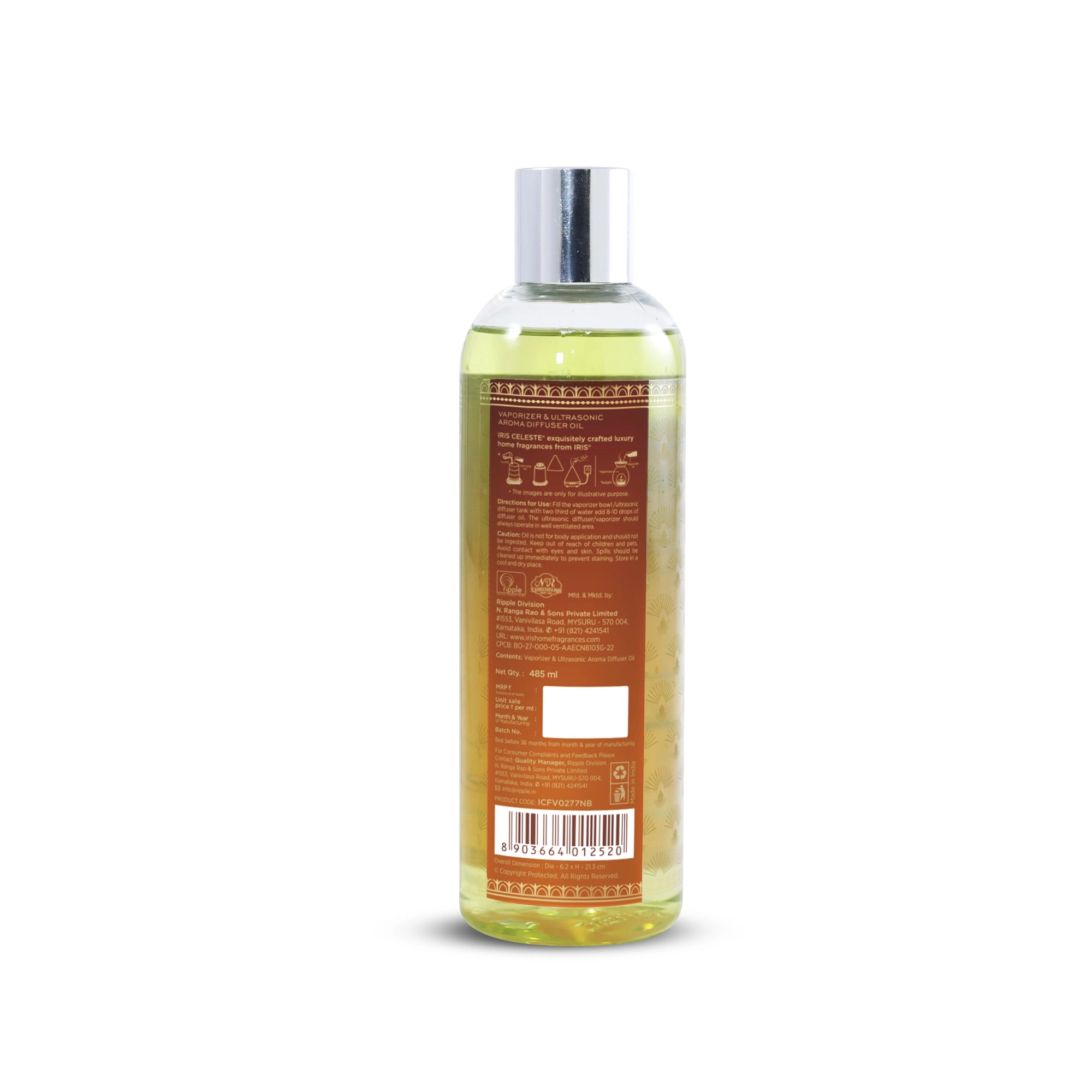 IRIS Celeste Neroli & Basil Vaporizer and Ultrasonic Aroma Diffuser Oil