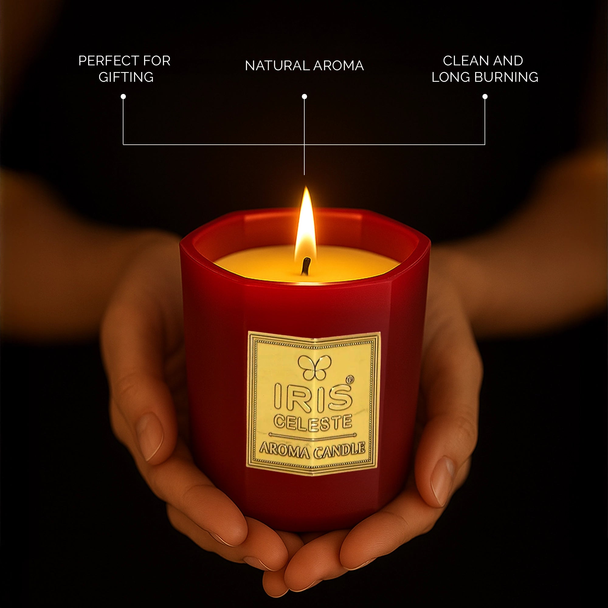 IRIS Celeste Soy Wax Aroma Candle - Rose Gold