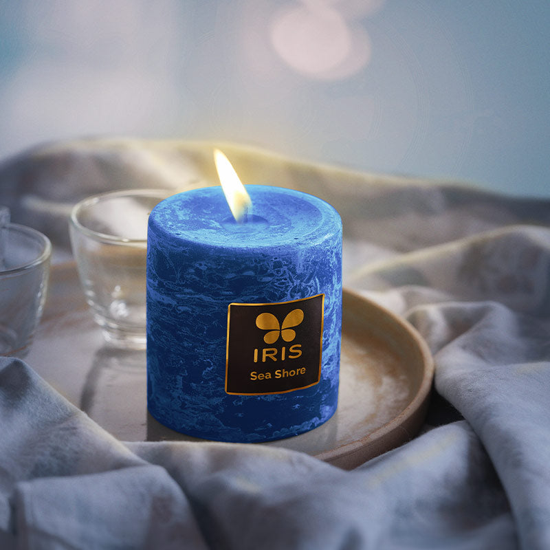 IRIS Sea Shore Aromatic Pillar Candle