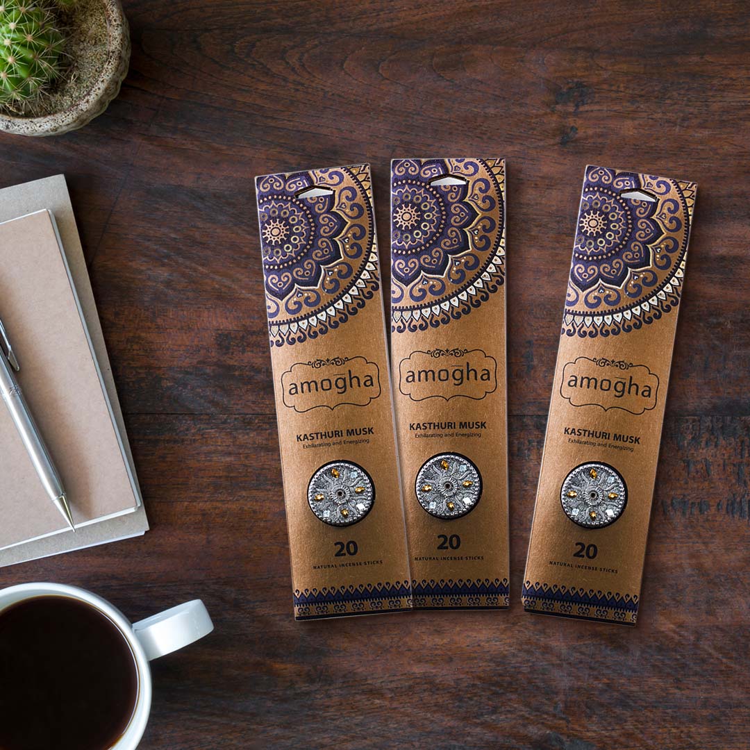 Amogha Kasthuri Musk Incense Sticks - Set of 3