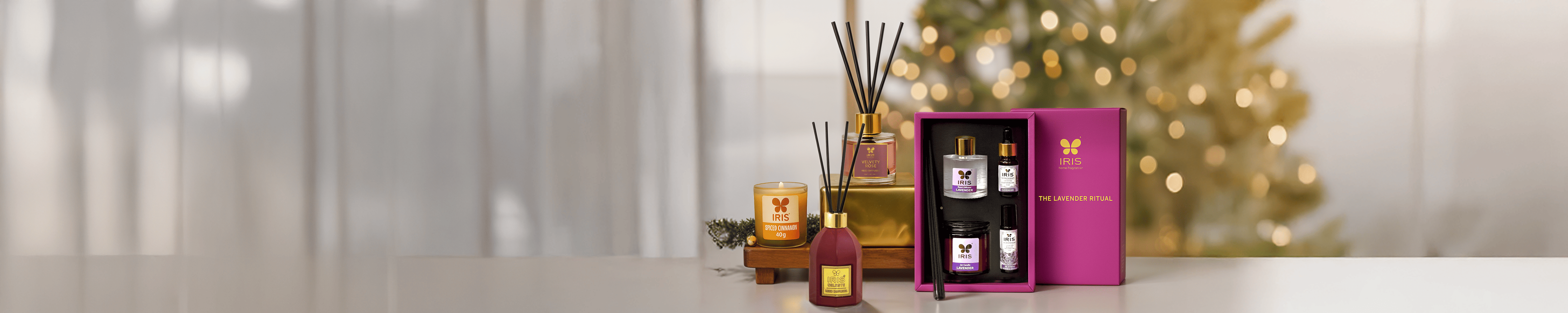 Luxury Christmas gift hampers with festive fragrances