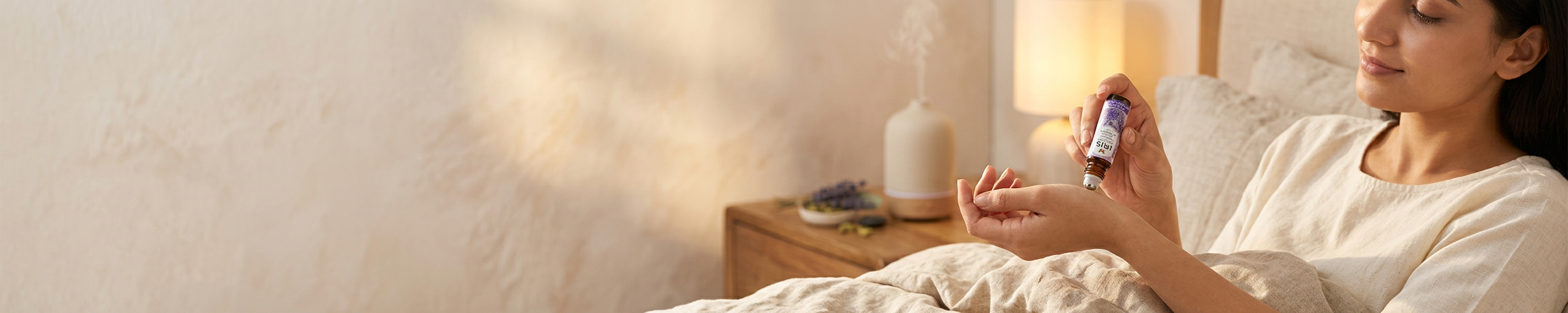 Busy modern woman practicing self-care routine at home for stress relief and wellness balance