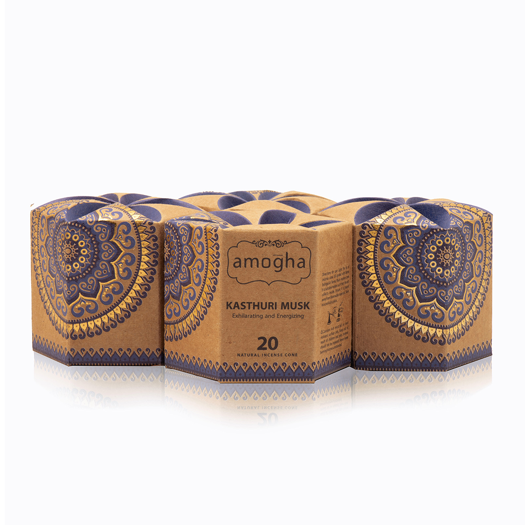 Amogha incense cones-Kasthuri Musk (Set of 4)