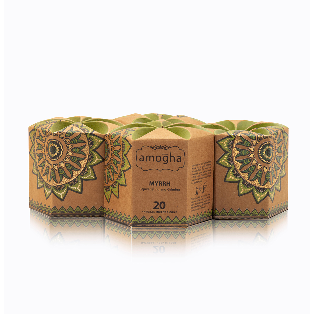 Amogha incense cones- Myrrh (Set of 4)