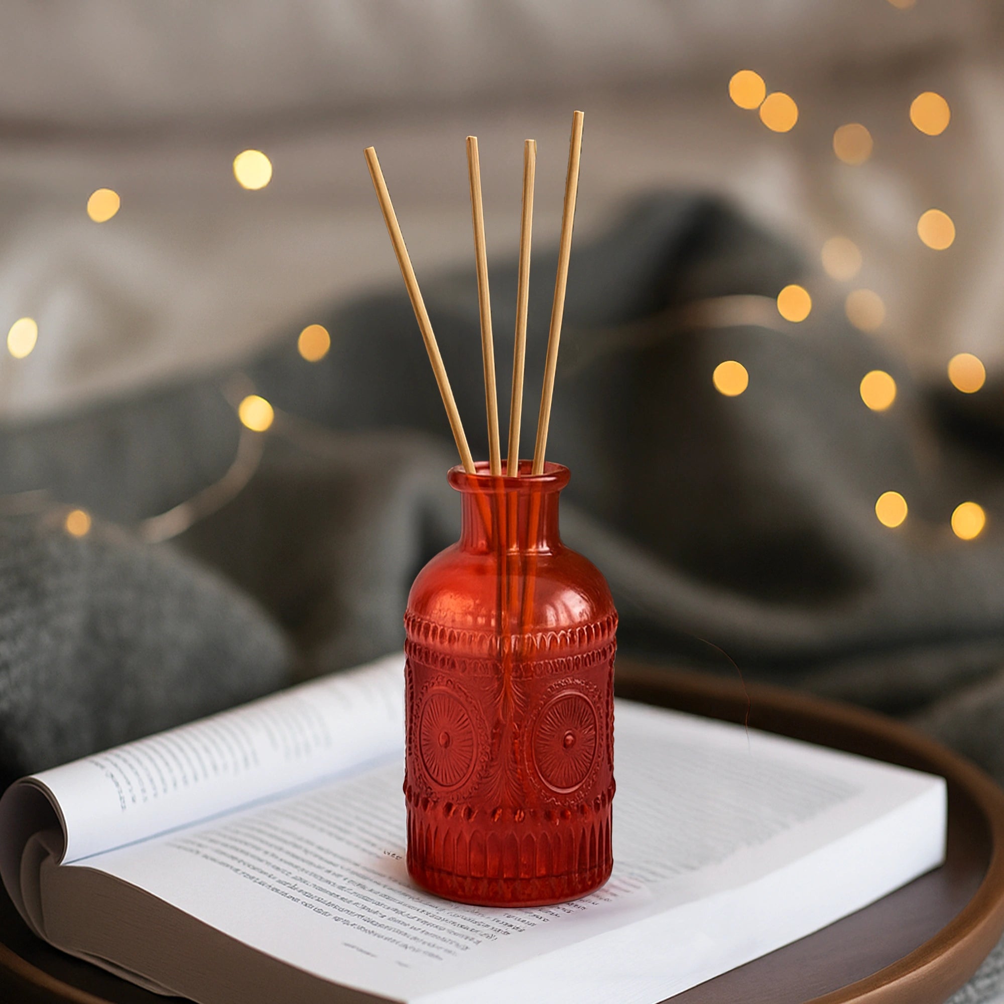 IRIS Reed Diffuser Set | Black Currant & Bay Elixir | 180ml & 8 Rattan ...