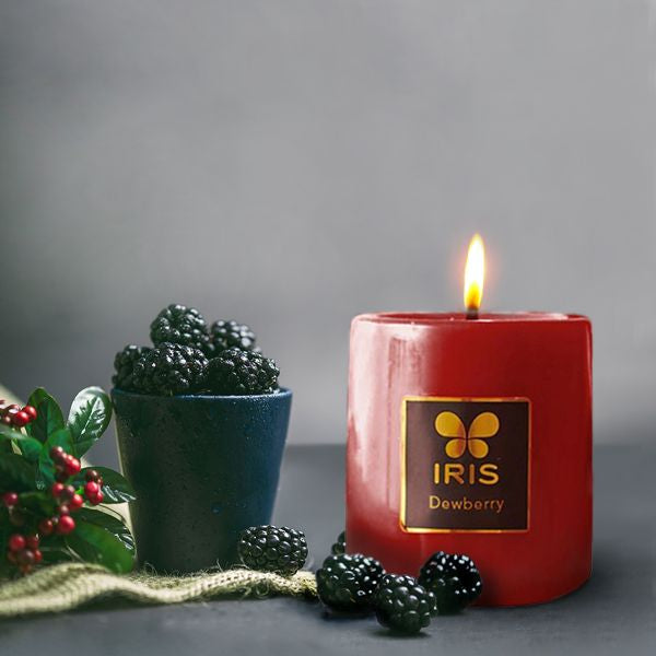 IRIS Dewberry Aromatic Pillar Candle
