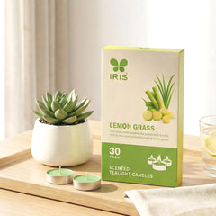 Lemongrass Scented Tealight Candles | Pack of 30