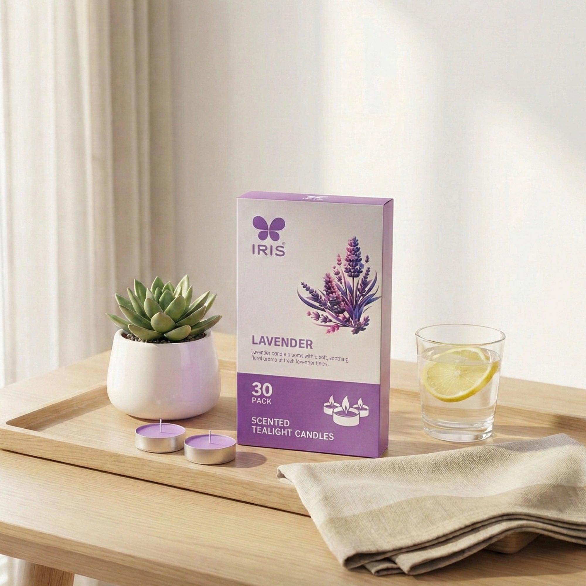 Lavender Scented Tealight Candles | Pack of 30