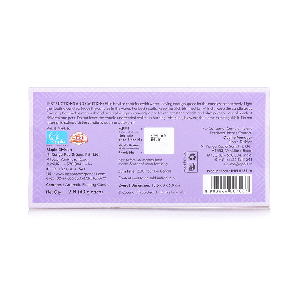 IRIS Lavender Aromatic Floating Candles
