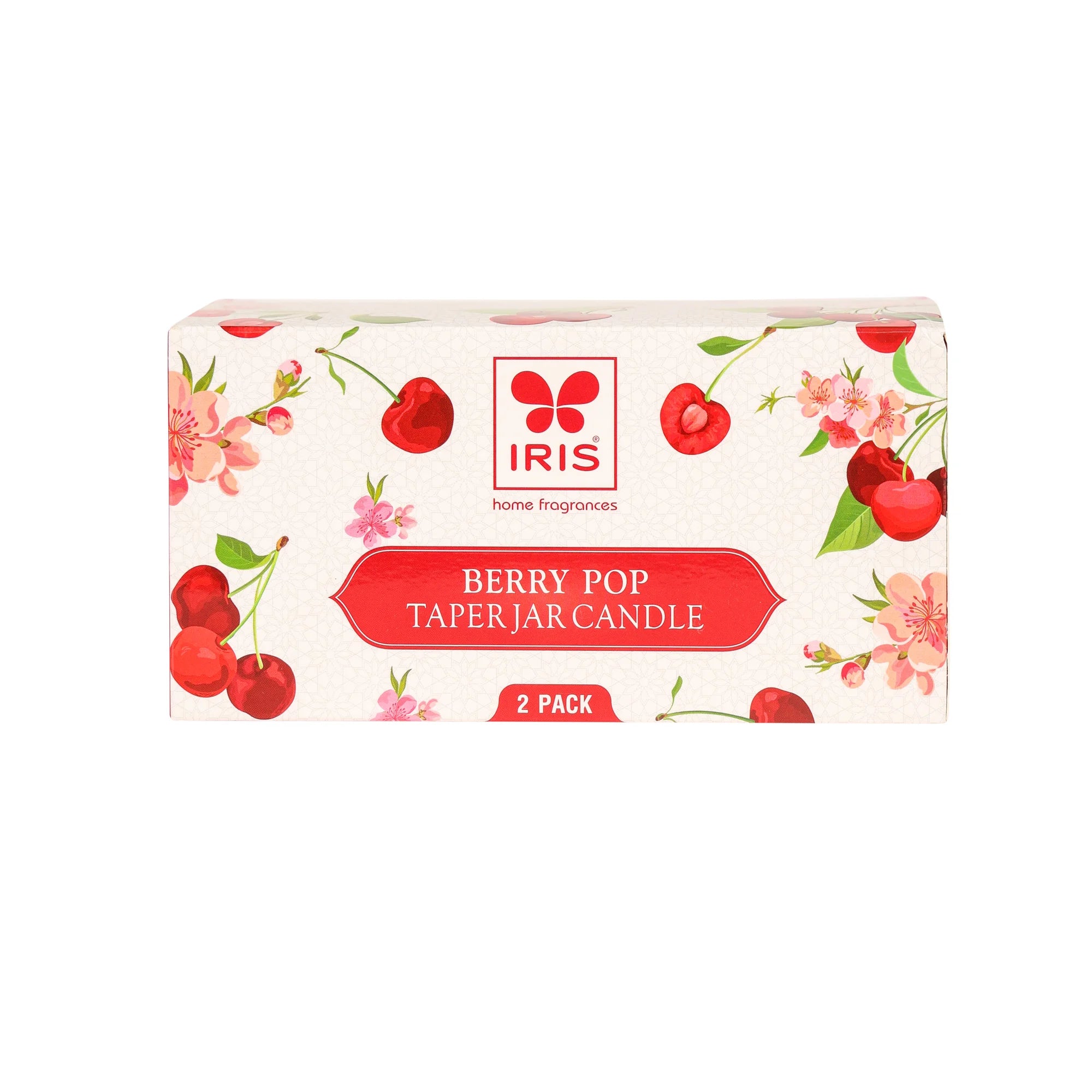 IRIS Berry Pop Taper Jar Candles pack of 2 β IRIS Home Fragrances