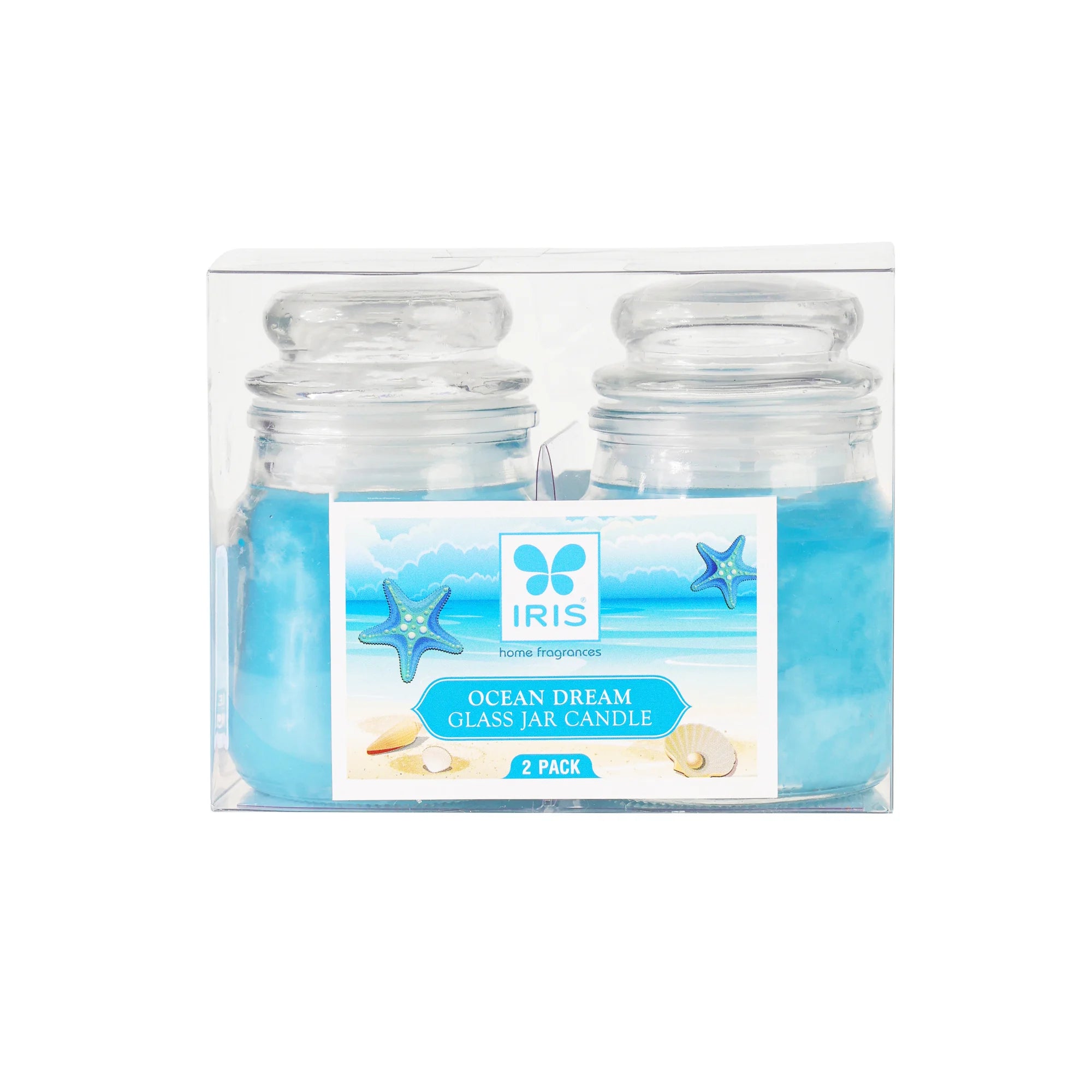 IRIS Cool Blue Jar Candle - Pack of 2