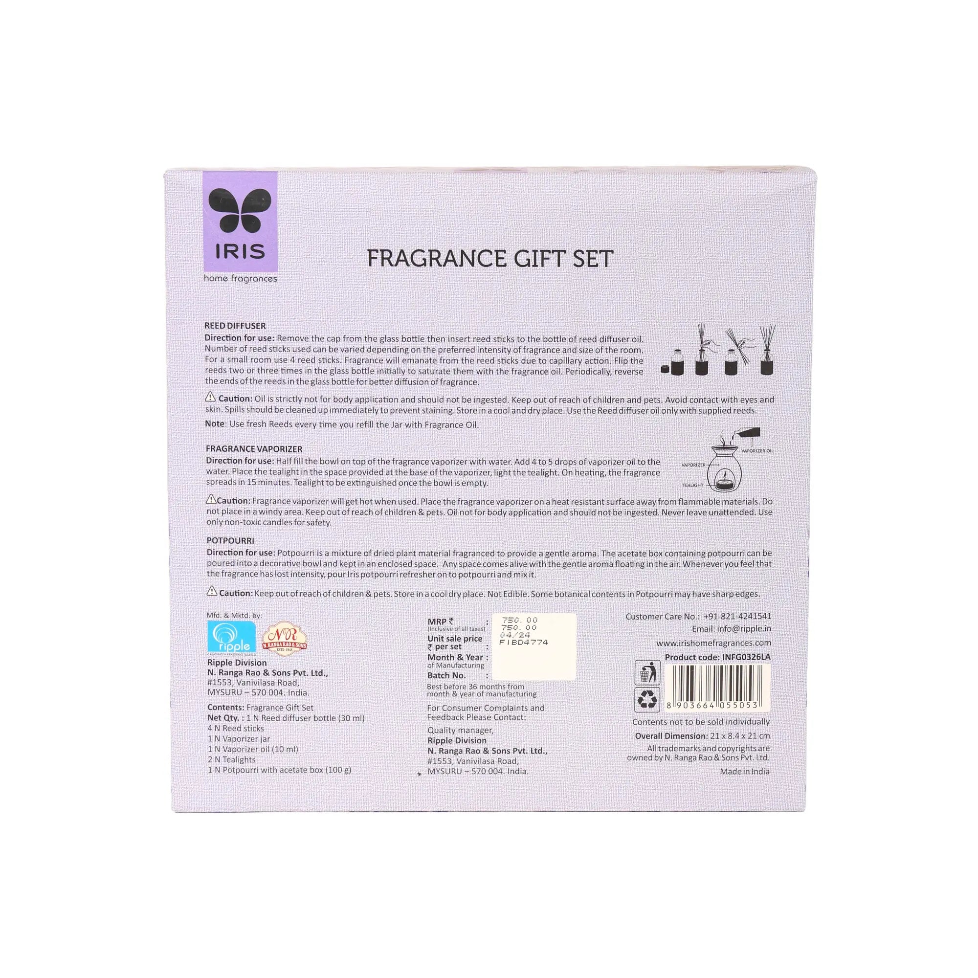 IRIS Lavender Fragrance Gift Set - 326