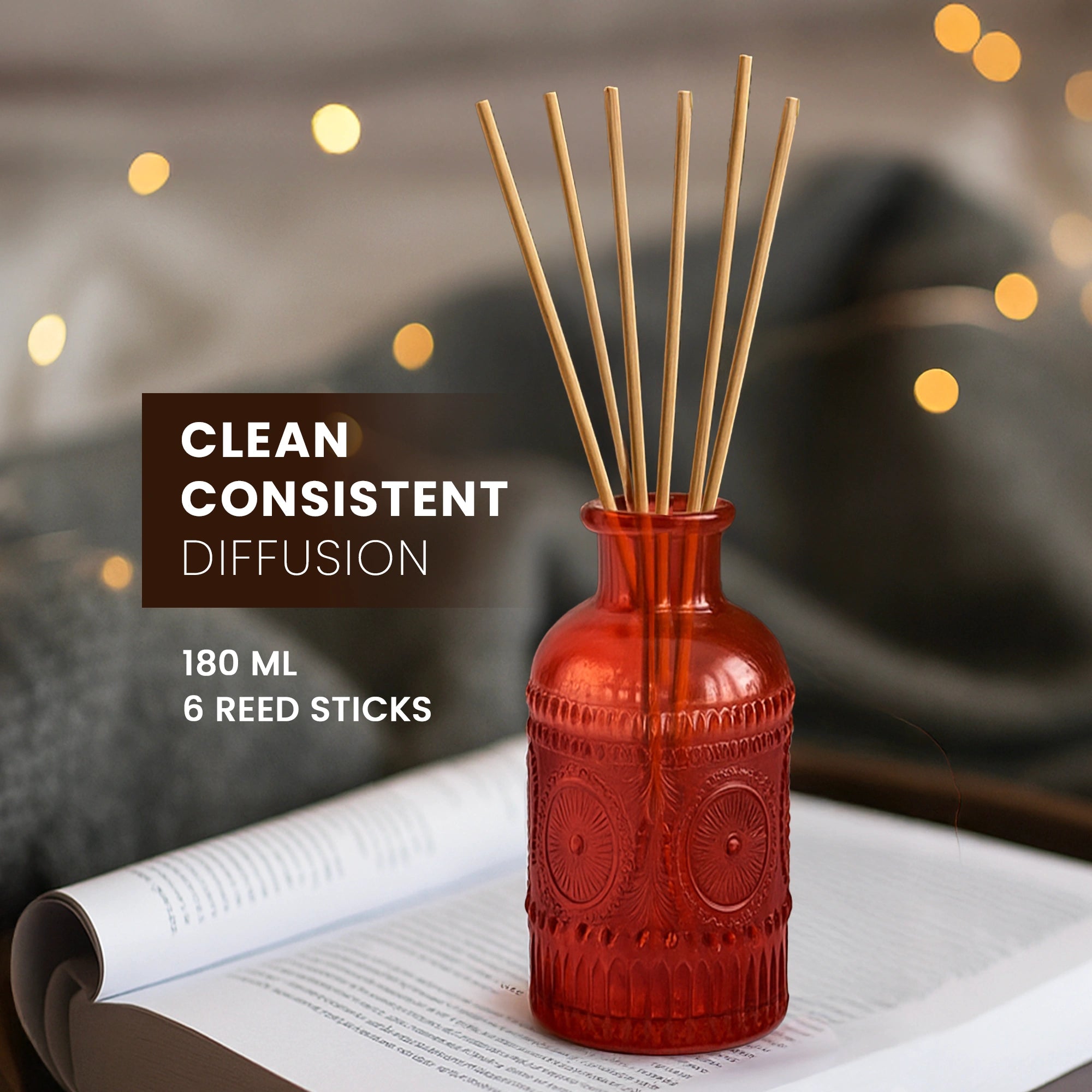 IRIS Reed Diffuser Set | Black Currant & Bay Elixir | 180ml & 8 Rattan ...