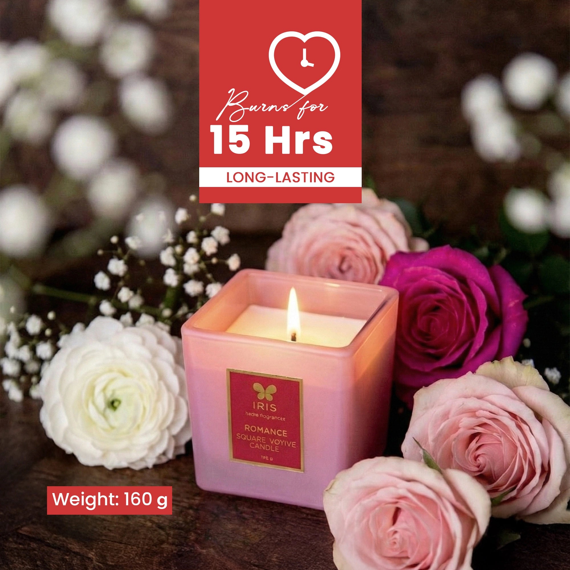 IRIS Blush of Romance Square Votive Candle (160 g)