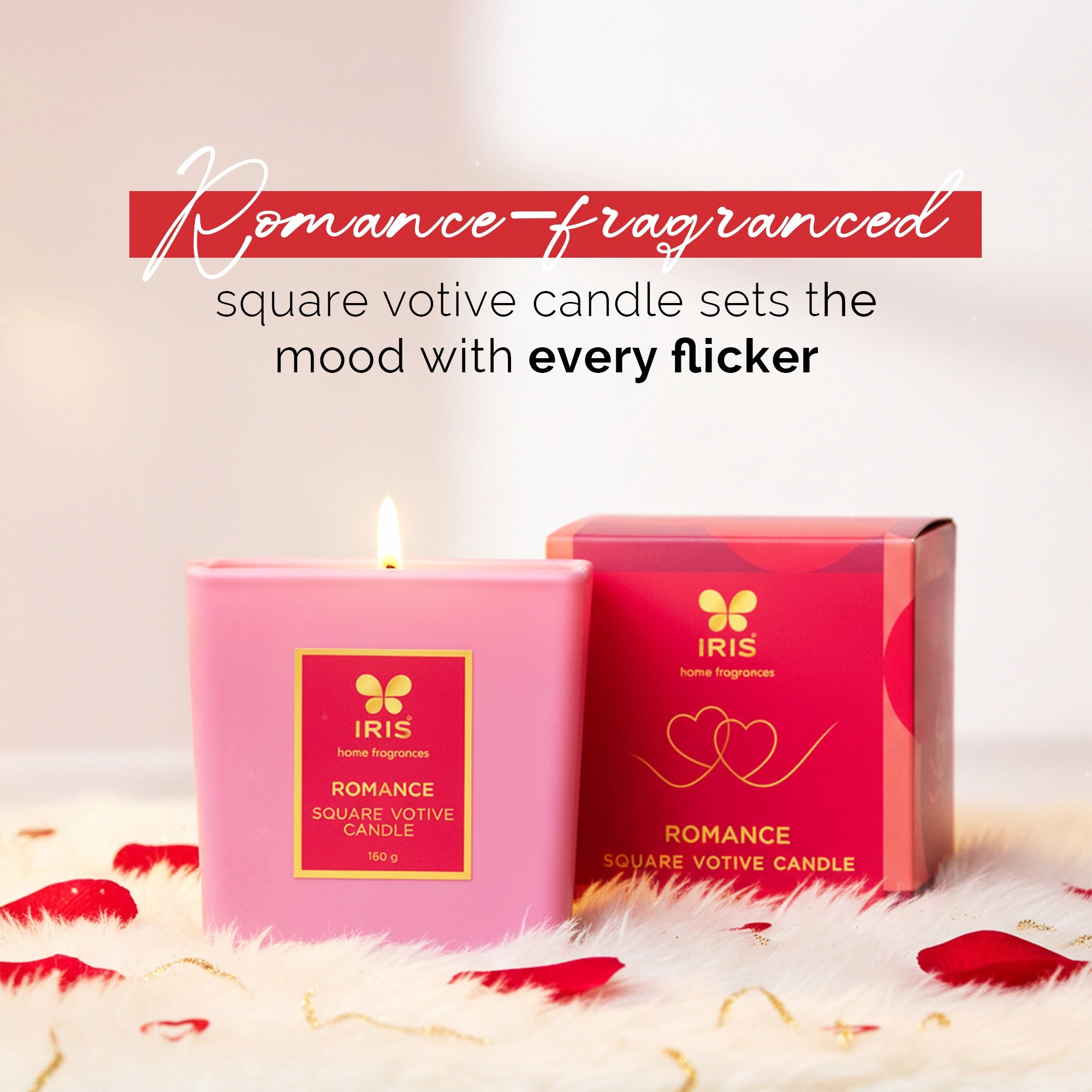 IRIS Blush of Romance Square Votive Candle (160 g)