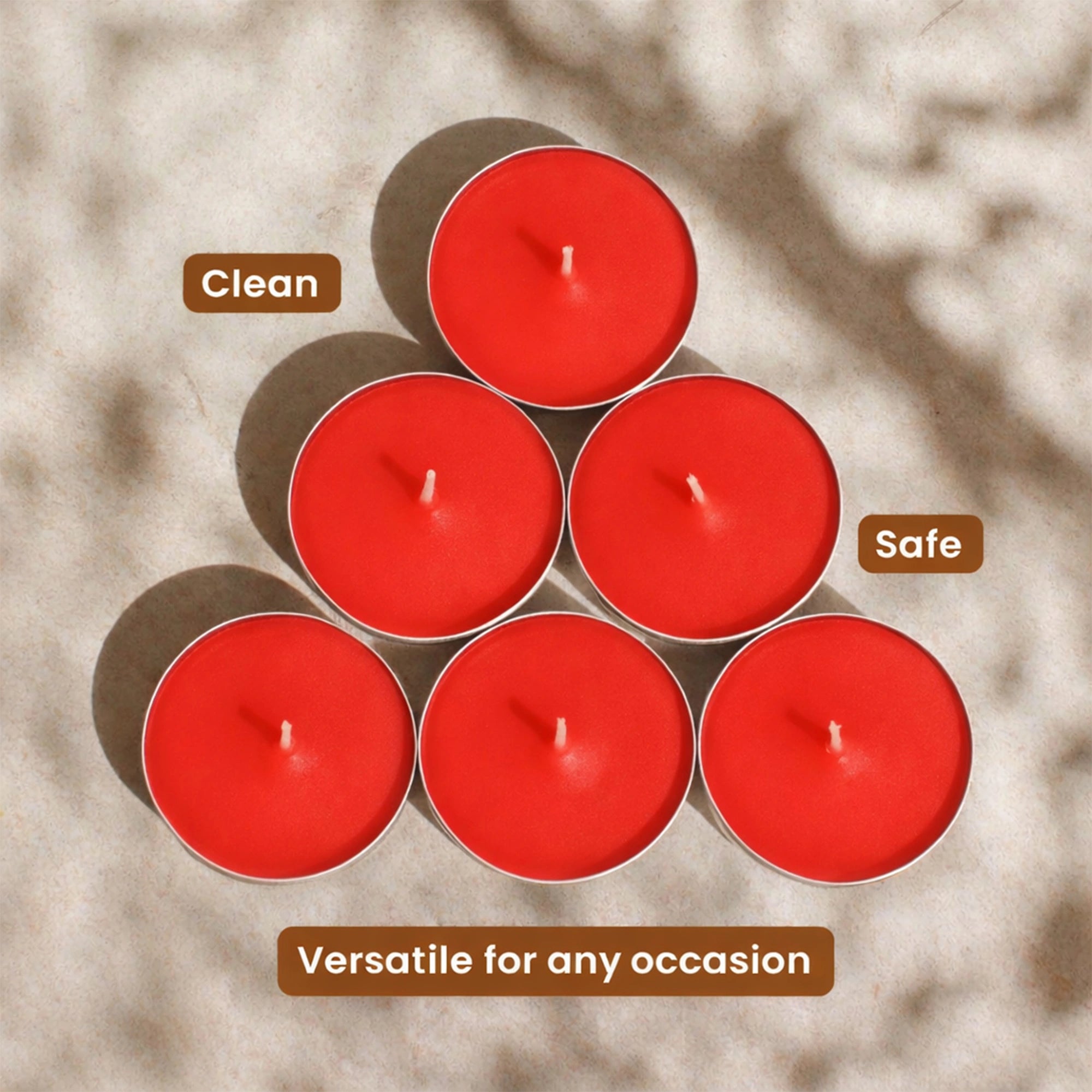 Rose Scented Tealight Candles | Pack of 30