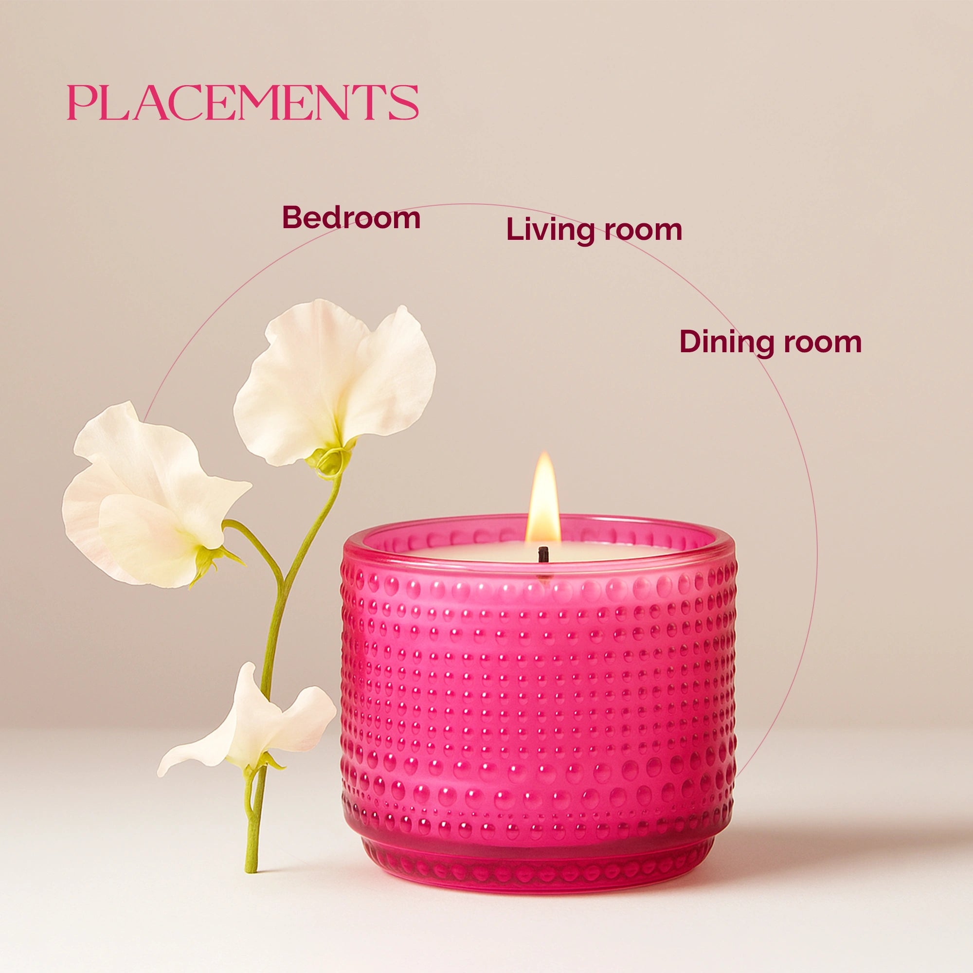 IRIS Celeste Trinket Glass Jar Candle Pink – Fleur