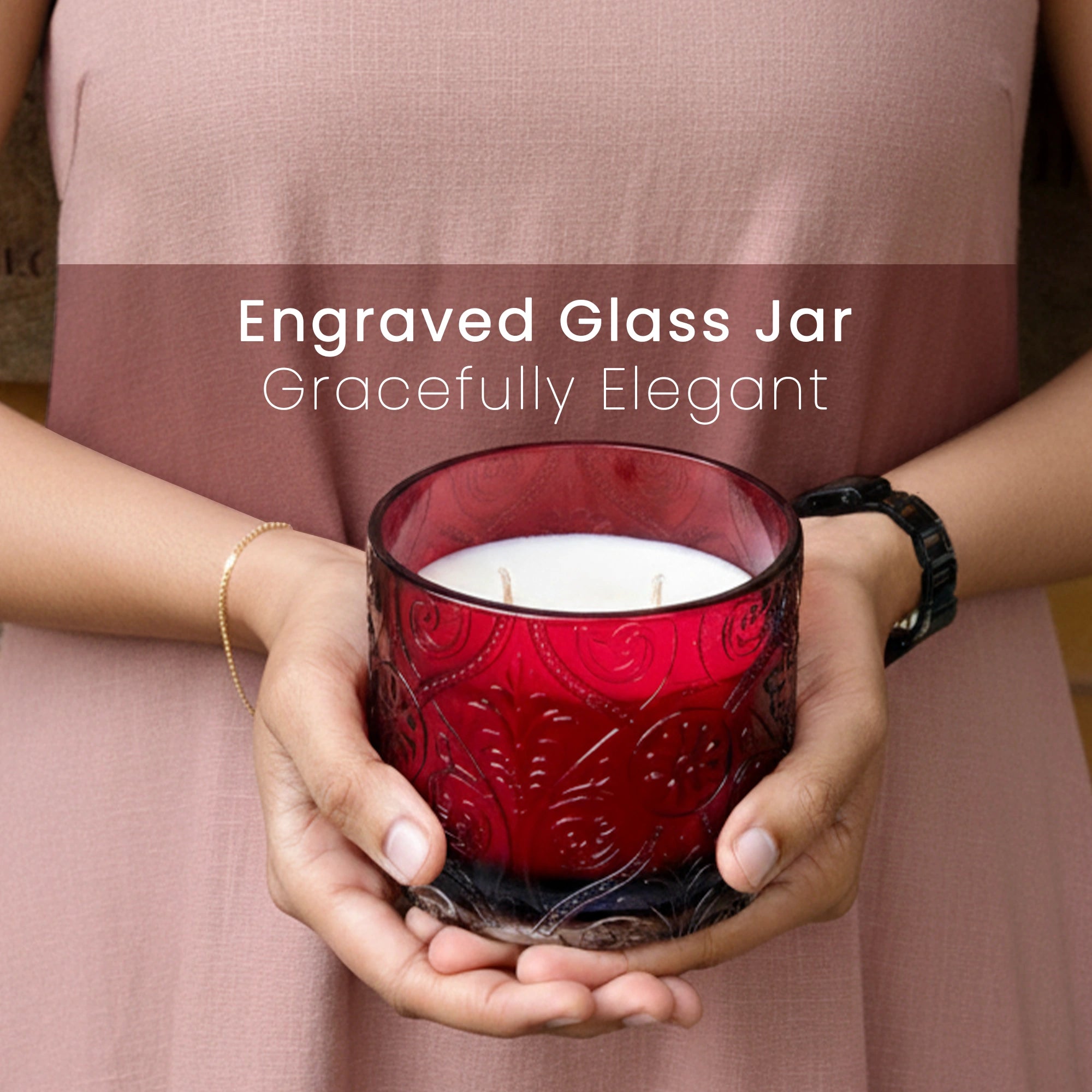 IRIS Apple Cinnamon Premium Glass Jar Candle | 30 Hr Burn Time