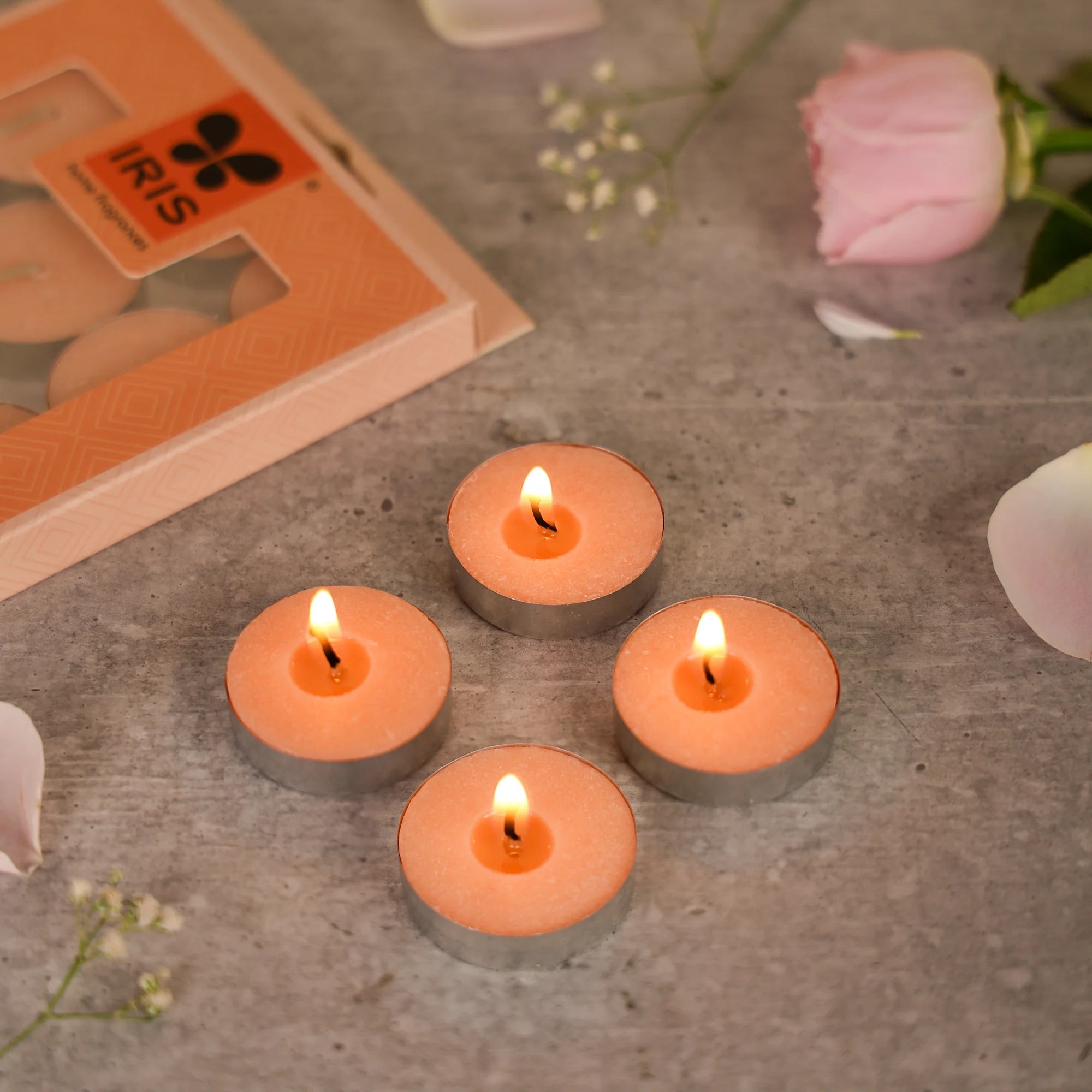 IRIS 15 Pack Fragranced Tealights - Peach Pomegranate