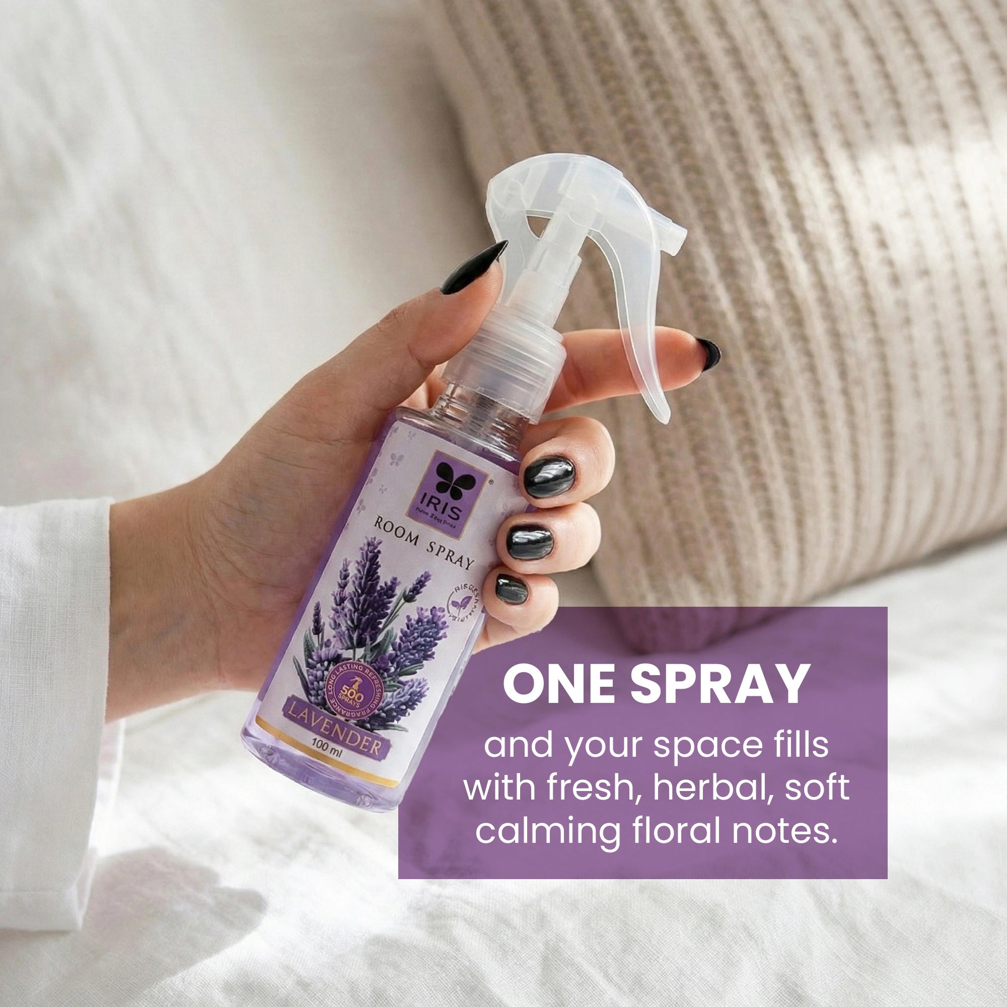 Lavender Room Spray 100ml | 500 Sprays | LPG & CFC Free | Non-Toxic